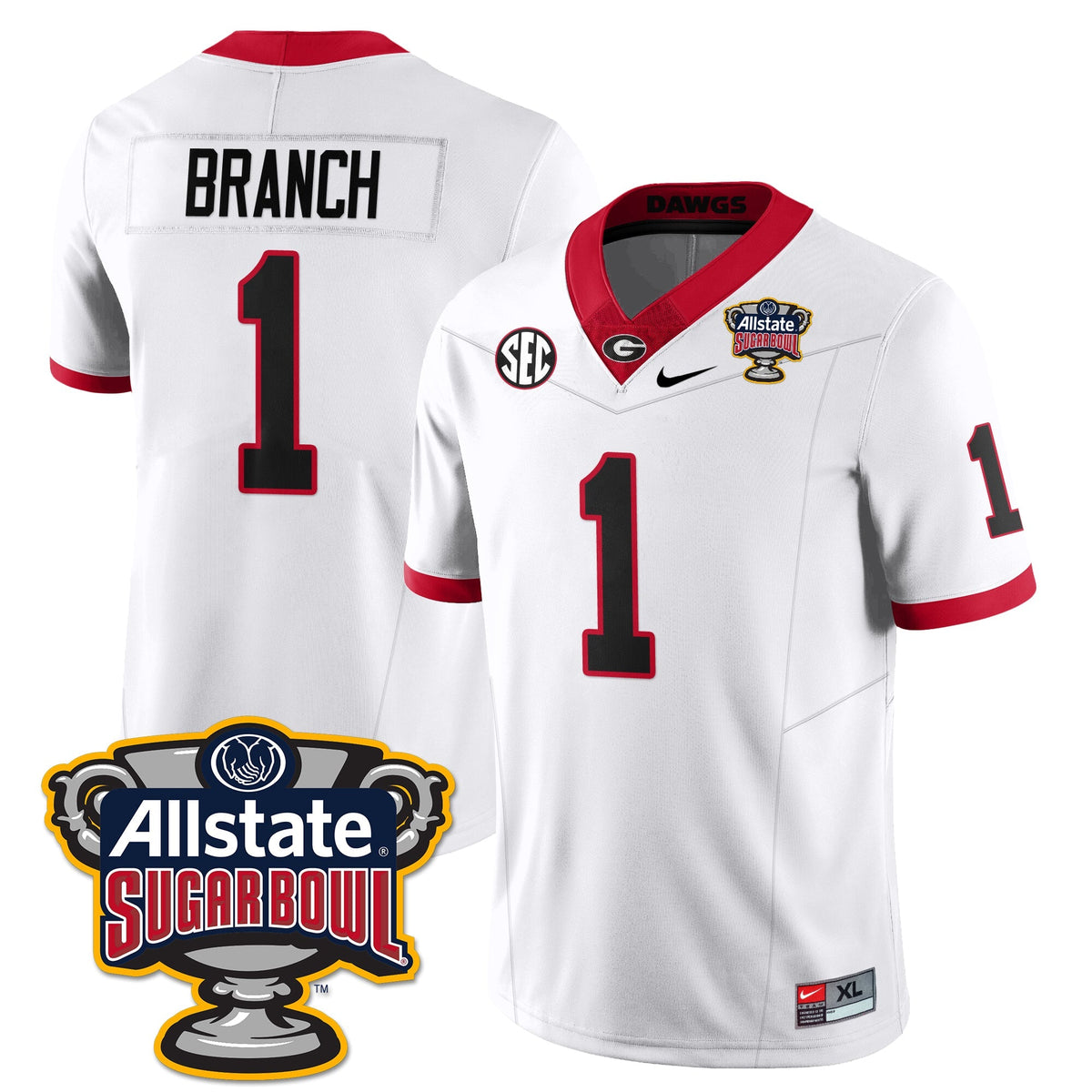 UGA Vapor Limited Football Jersey - Sugar Bowl