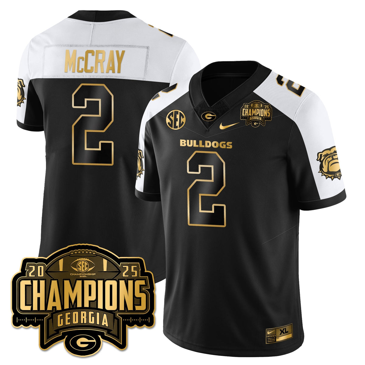 UGA Vapor Limited Gold Jersey - SEC Football Champions
