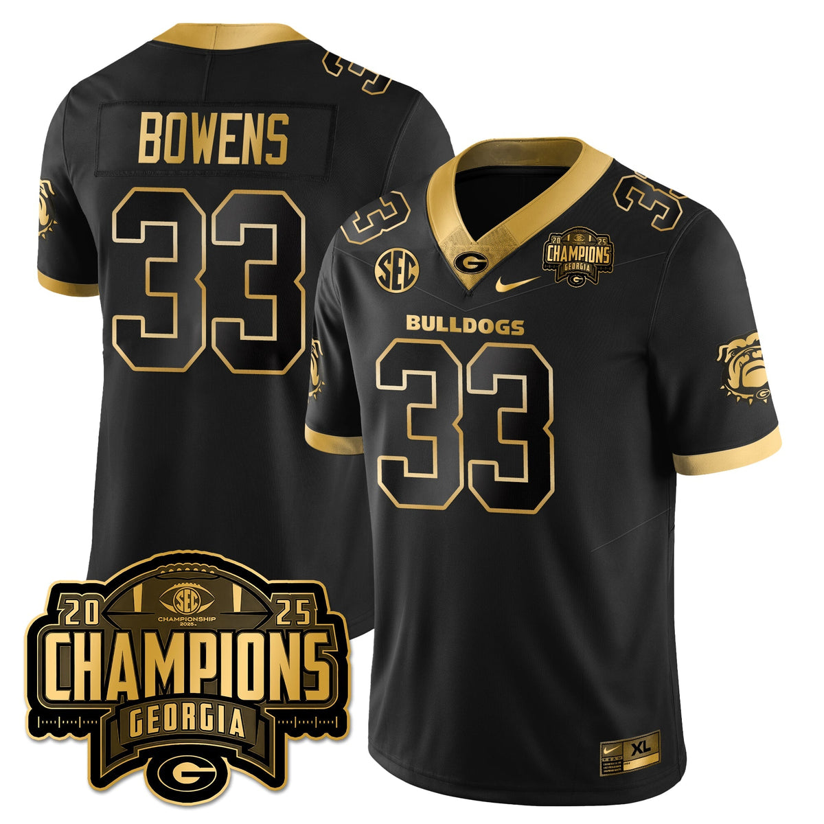 UGA Vapor Limited Gold Jersey - SEC Football Champions