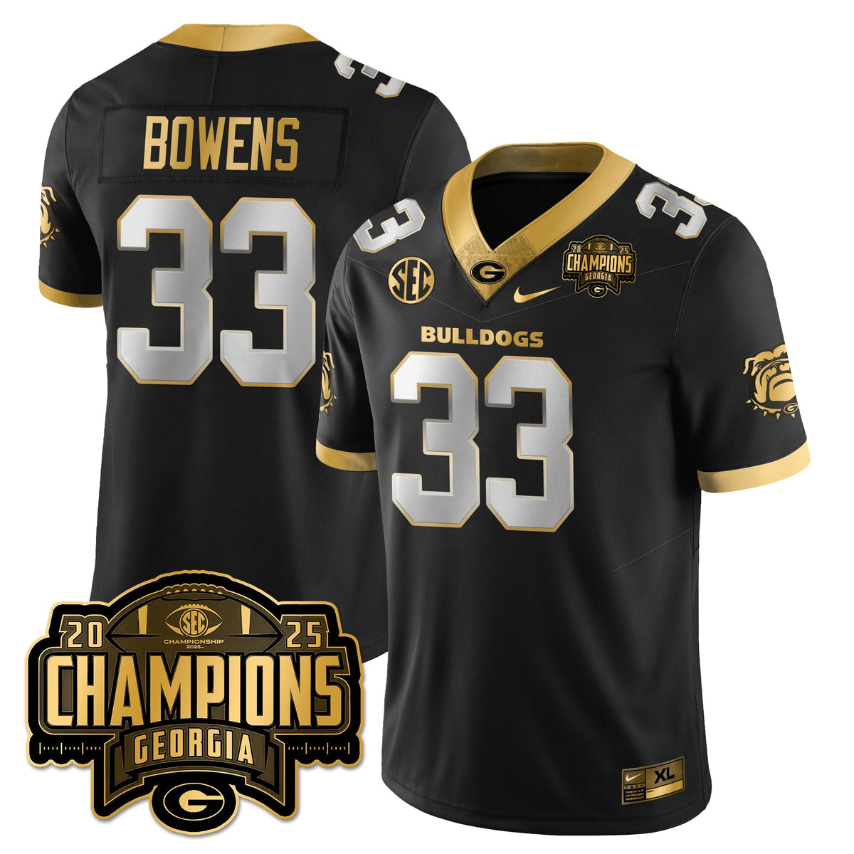 UGA Vapor Limited Gold Jersey - SEC Football Champions