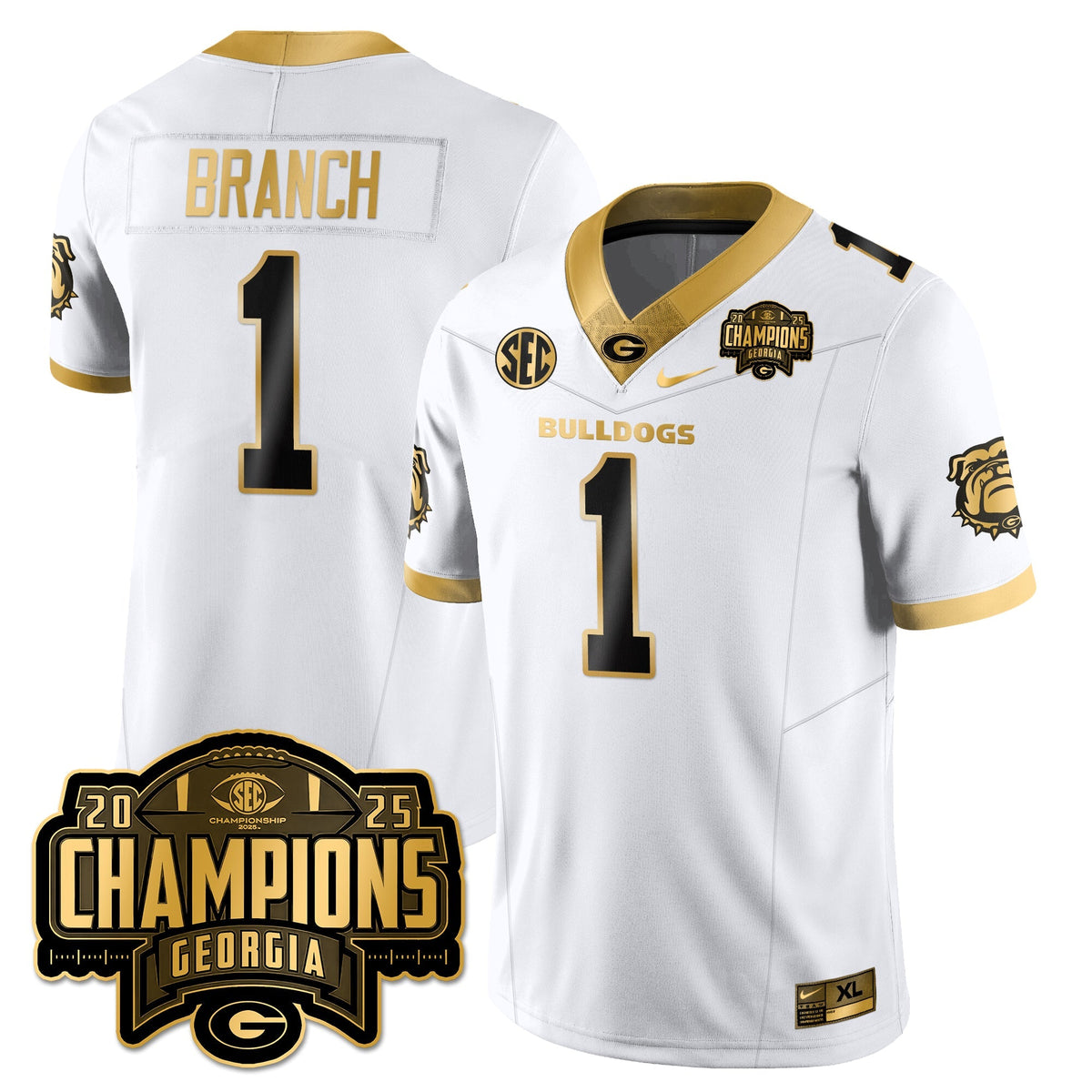 UGA Vapor Limited Gold Jersey - SEC Football Champions