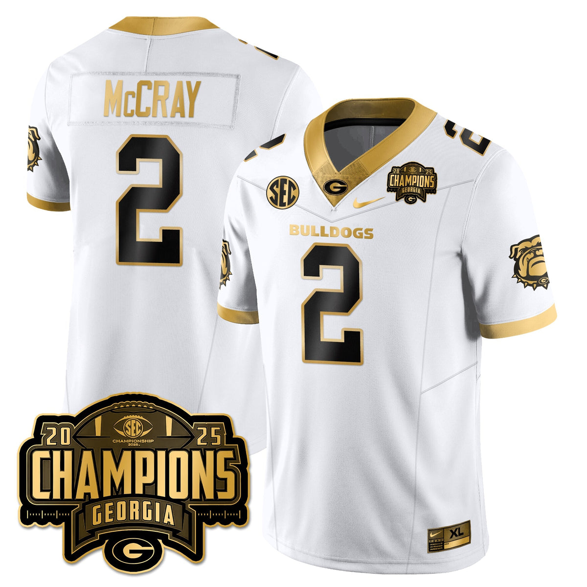 UGA Vapor Limited Gold Jersey - SEC Football Champions
