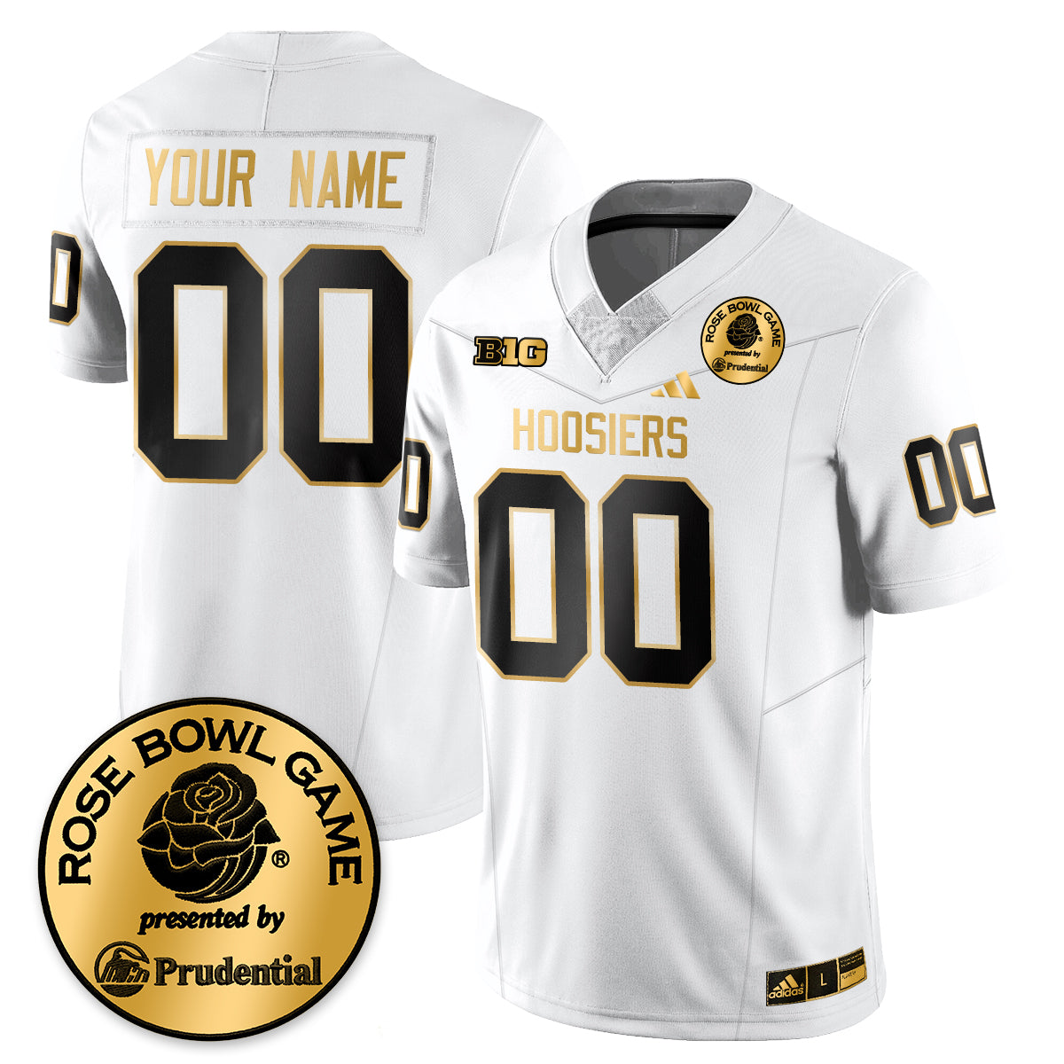 Custom IND Vapor Limited Football Gold Jersey - Rose Bowl