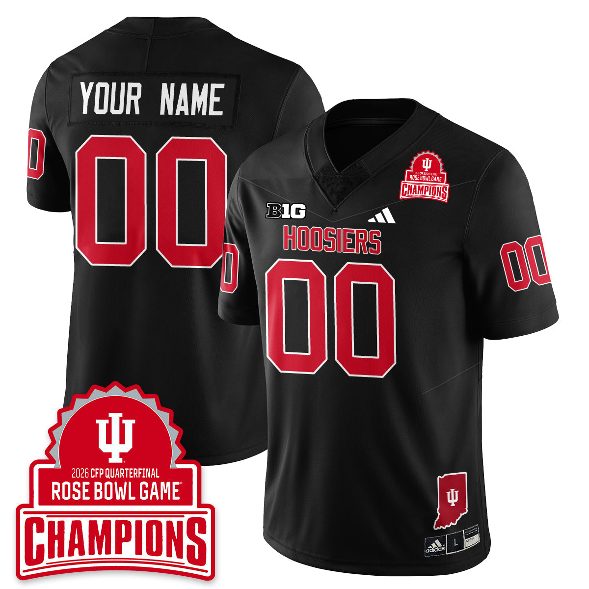 Custom IND Vapor Limited Football Jersey - Rose Bowl Champions