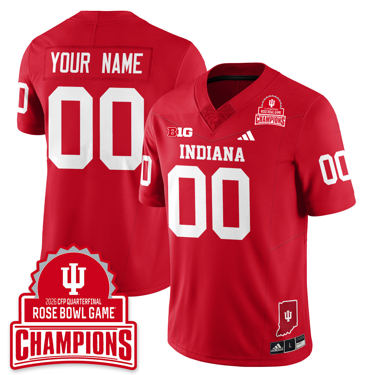 Custom IND Vapor Limited Football Jersey - Rose Bowl Champions