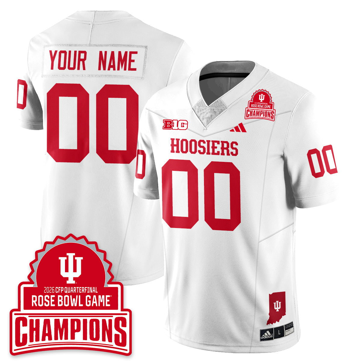 Custom IND Vapor Limited Football Jersey - Rose Bowl Champions