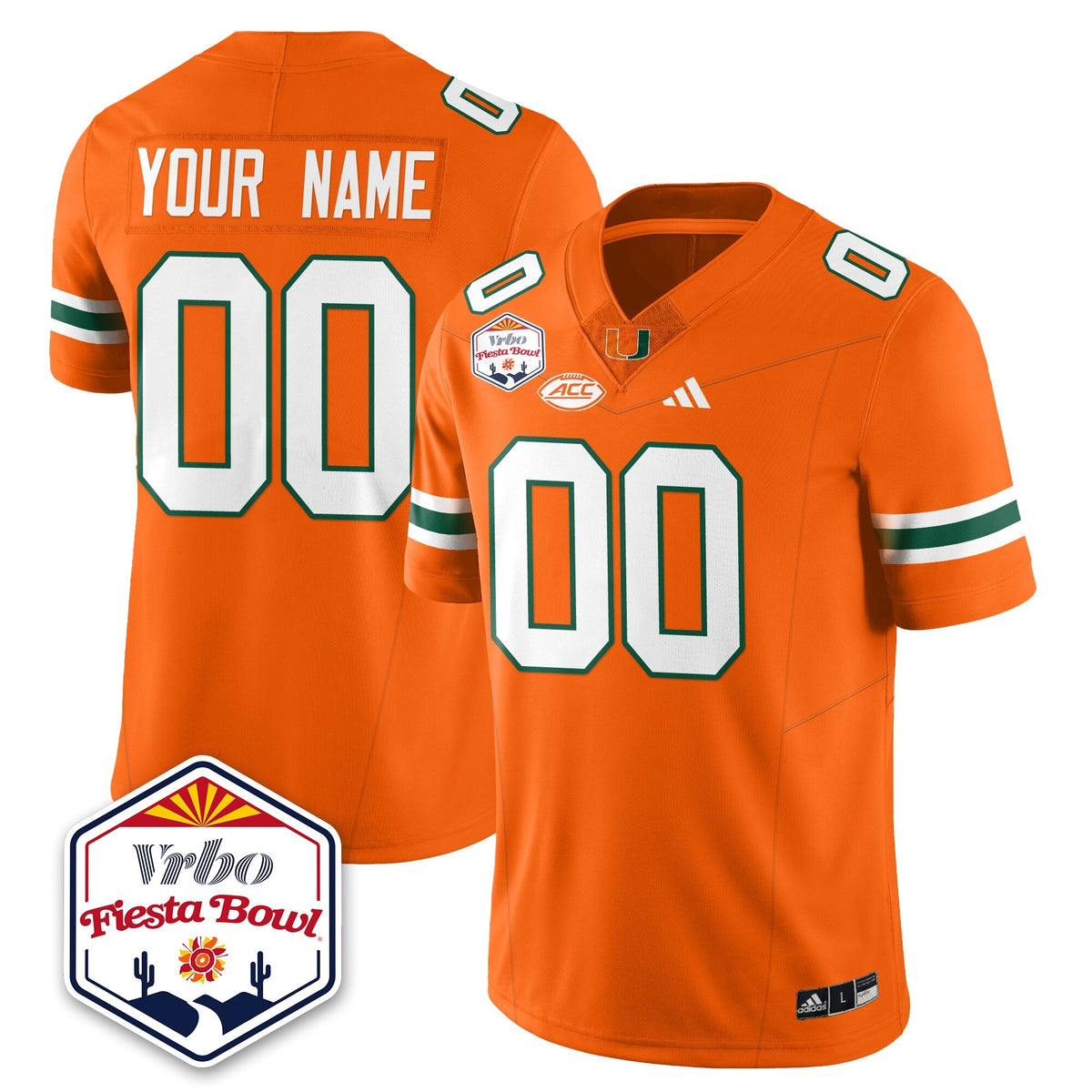 Custom MIA Football Vapor Limited Jersey - Vrbo Fiesta Bowl