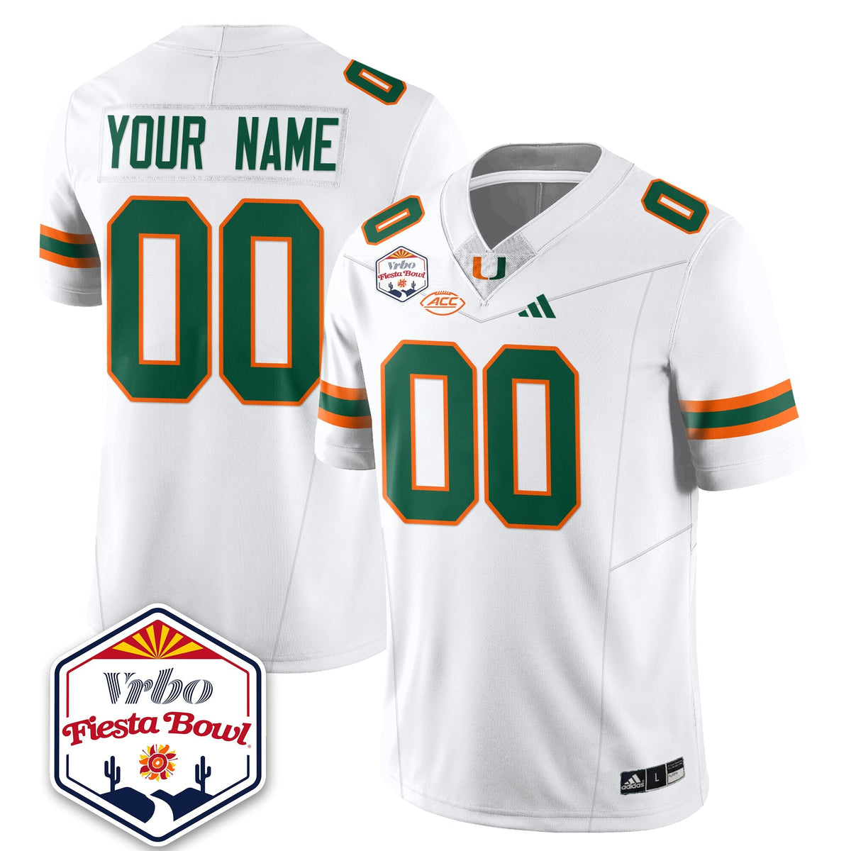 Custom MIA Football Vapor Limited Jersey - Vrbo Fiesta Bowl