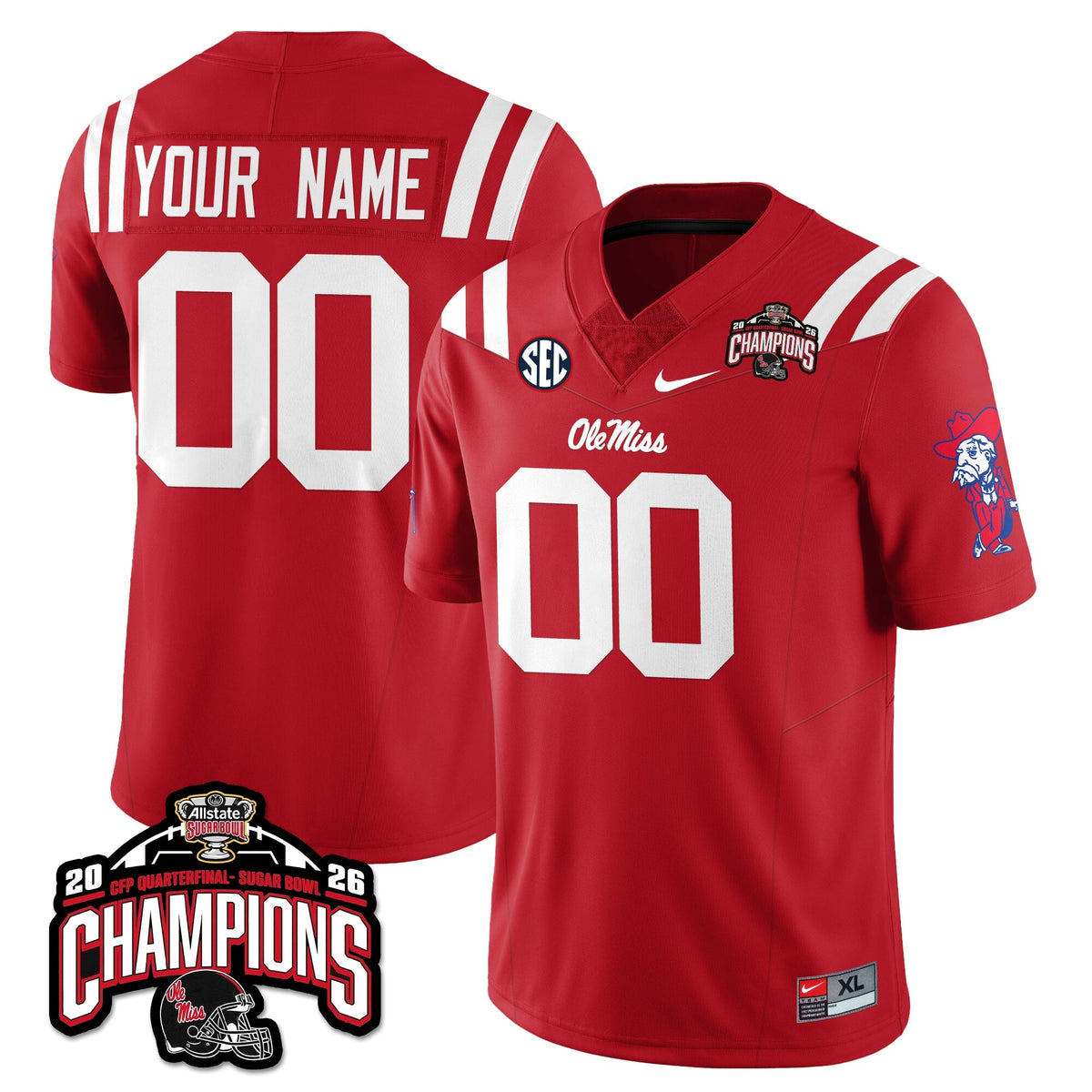 Custom OMB Football Vapor Limited Jersey - Allstate Sugar Bowl Champions