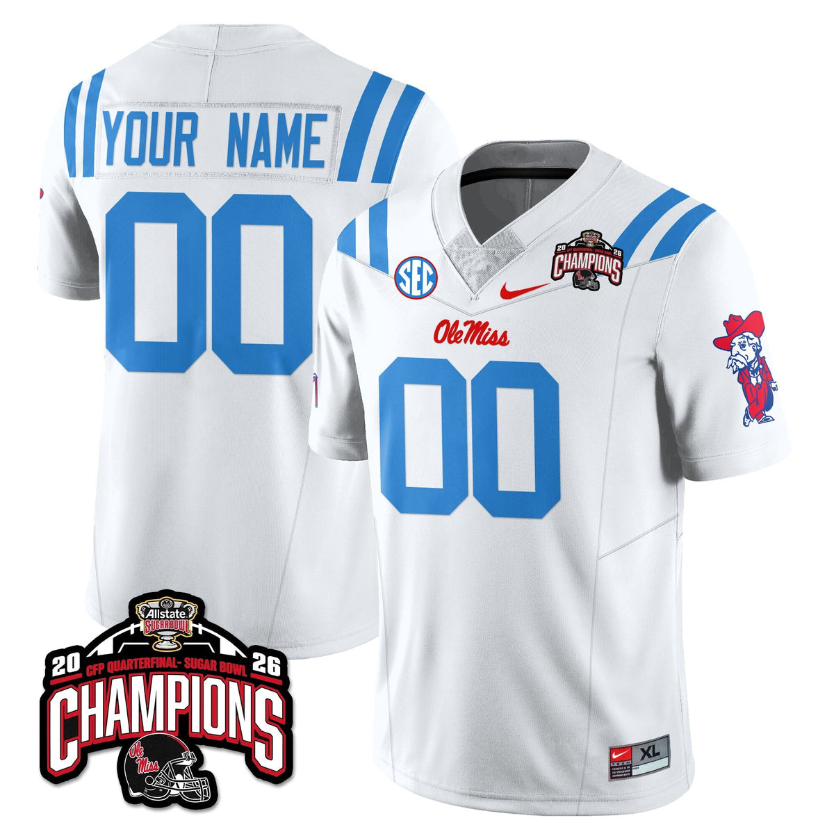 Custom OMB Football Vapor Limited Jersey - Allstate Sugar Bowl Champions
