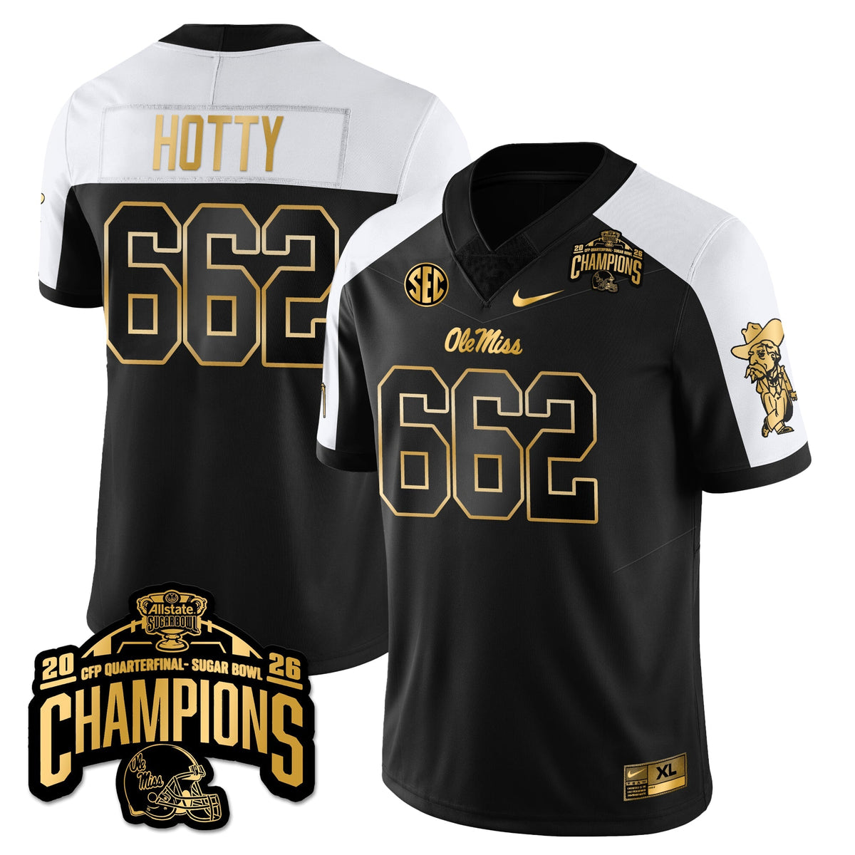 OMB Football Vapor Limited Gold Jersey - Allstate Sugar Bowl Champions
