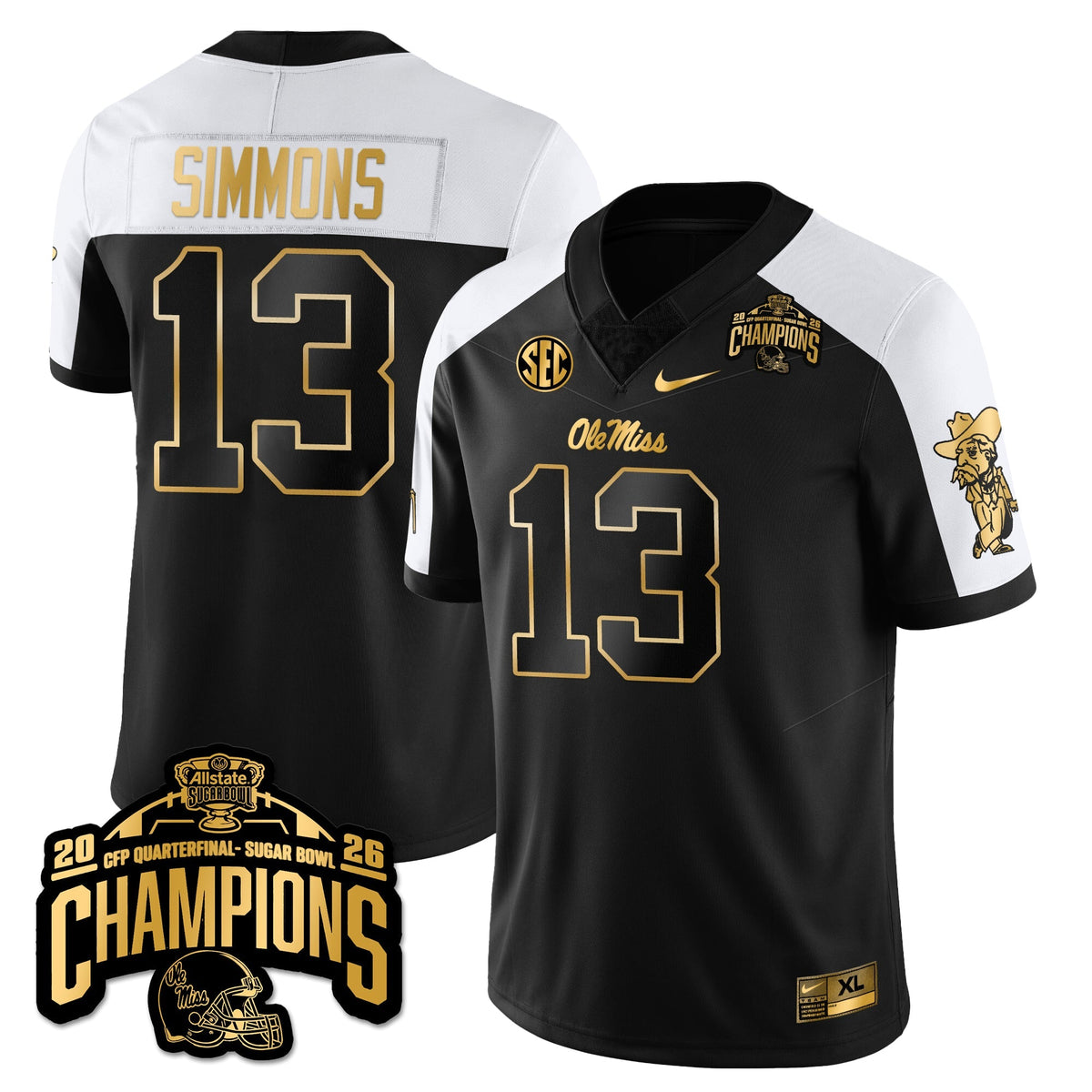 OMB Football Vapor Limited Gold Jersey - Allstate Sugar Bowl Champions