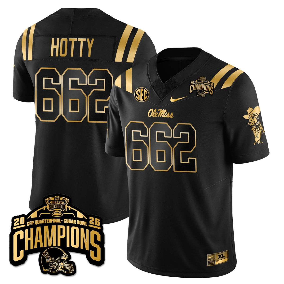 OMB Football Vapor Limited Gold Jersey - Allstate Sugar Bowl Champions