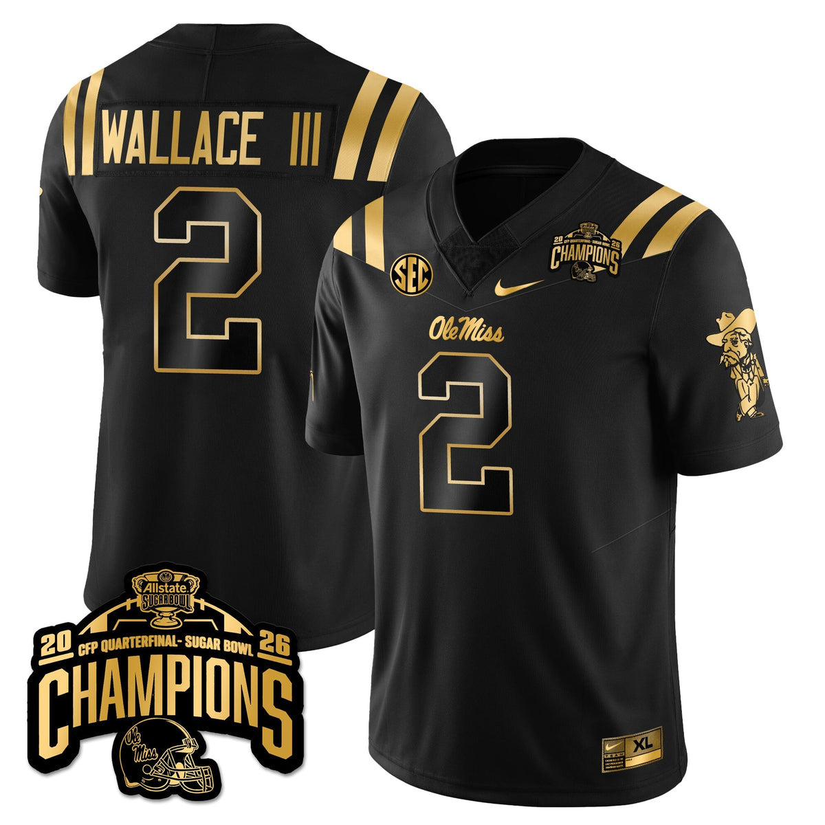 OMB Football Vapor Limited Gold Jersey - Allstate Sugar Bowl Champions