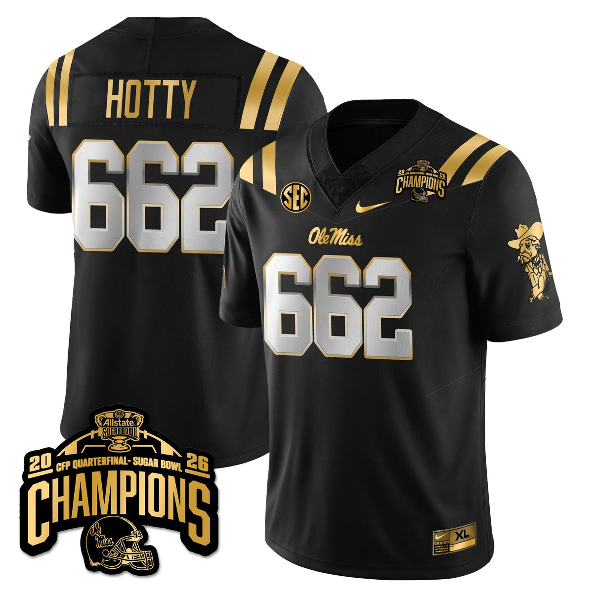 OMB Football Vapor Limited Gold Jersey - Allstate Sugar Bowl Champions