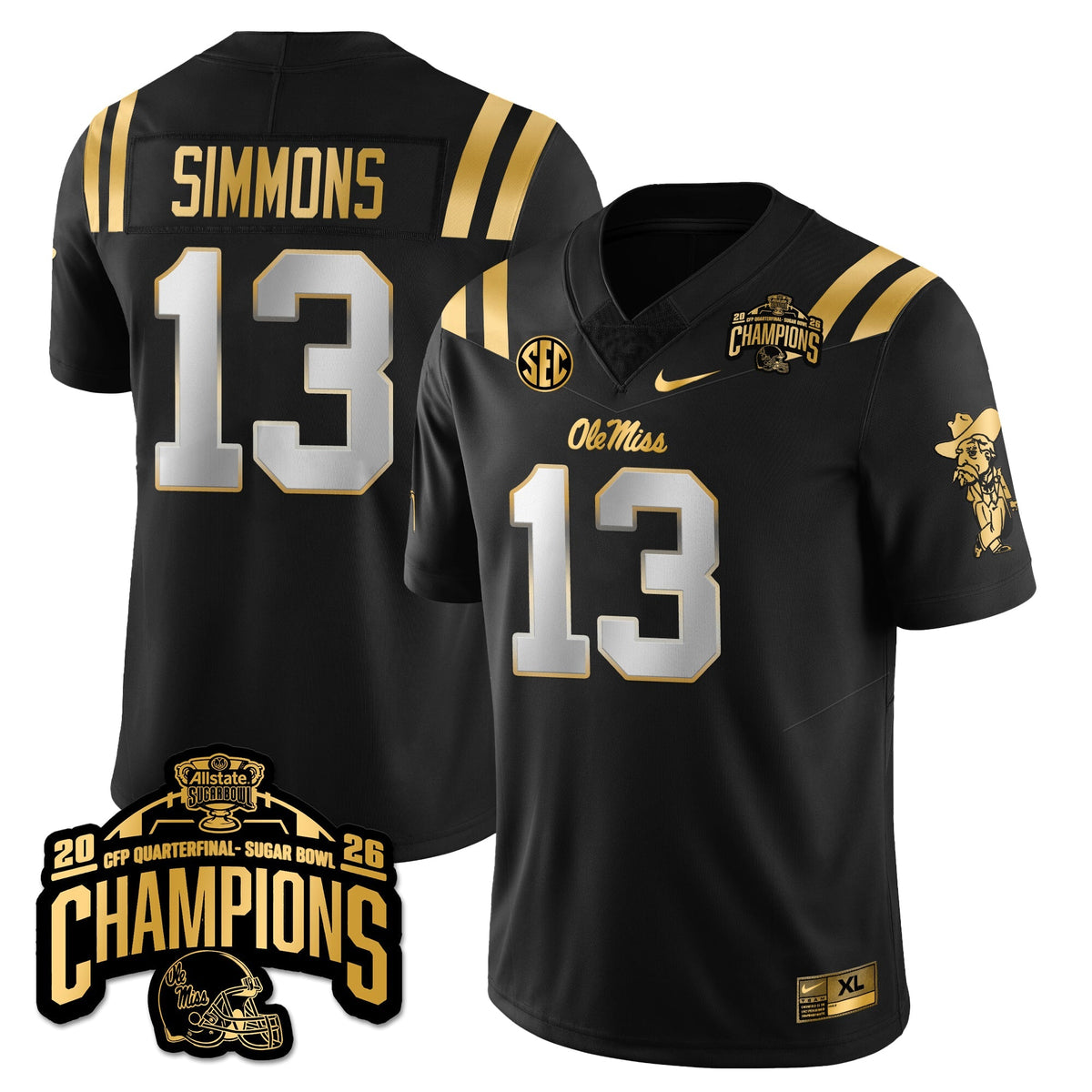 OMB Football Vapor Limited Gold Jersey - Allstate Sugar Bowl Champions