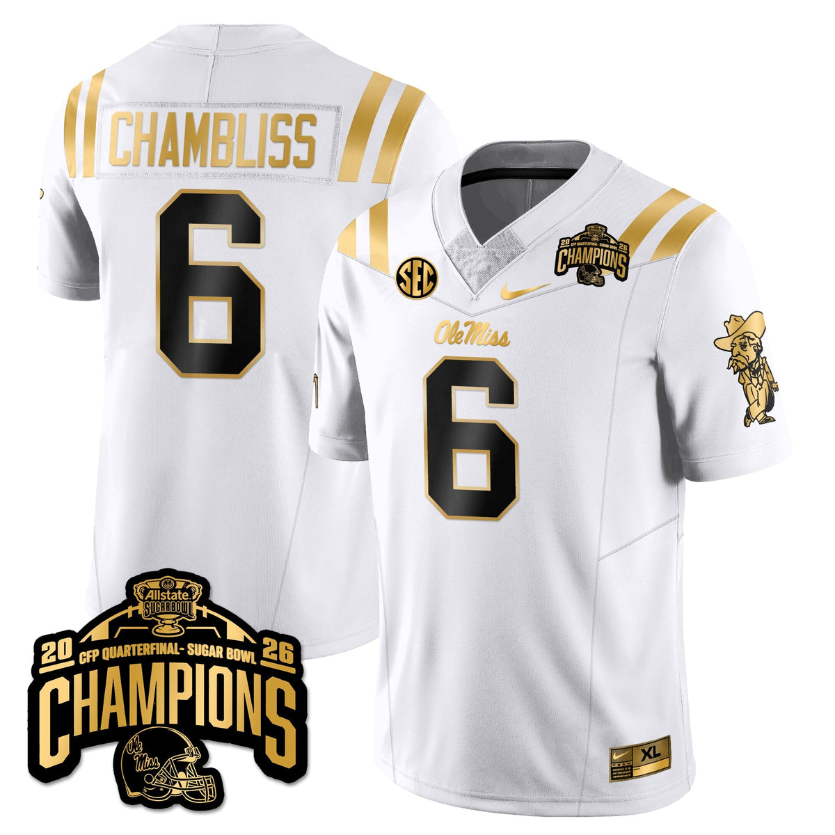 OMB Football Vapor Limited Gold Jersey - Allstate Sugar Bowl Champions