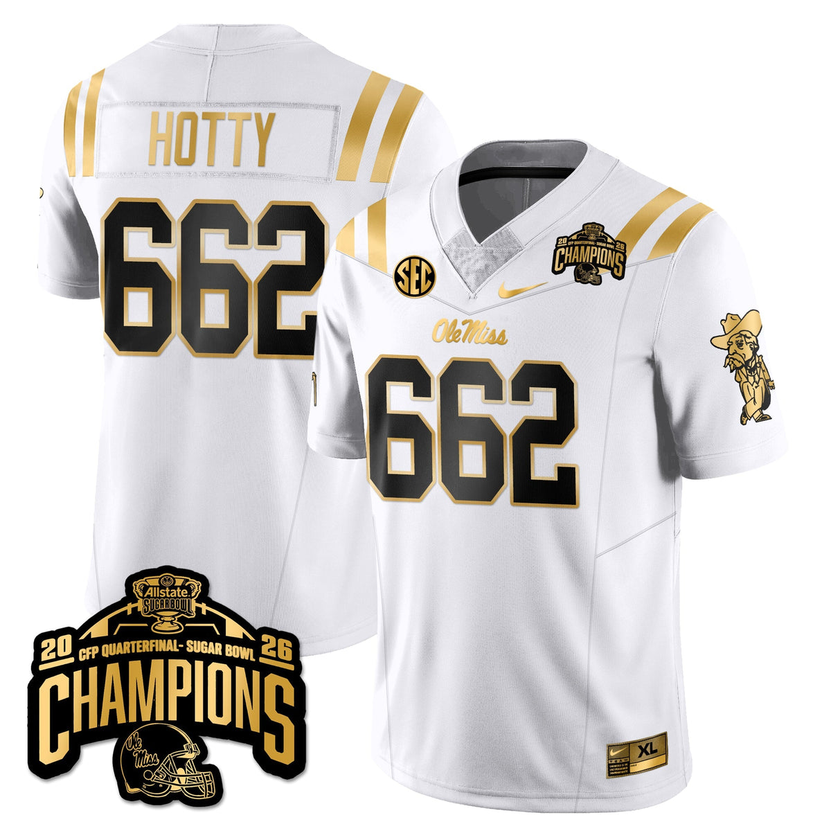 OMB Football Vapor Limited Gold Jersey - Allstate Sugar Bowl Champions