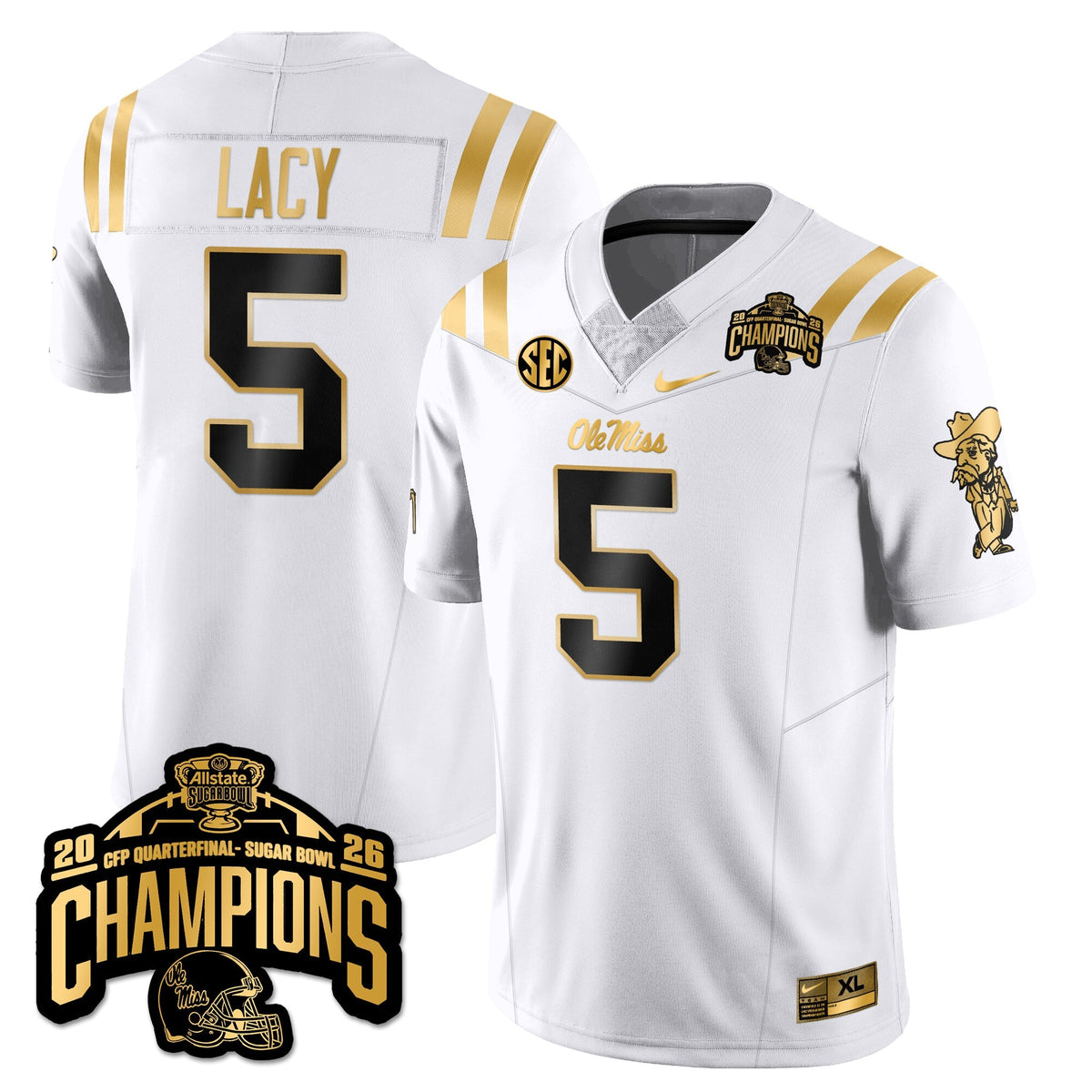 OMB Football Vapor Limited Gold Jersey - Allstate Sugar Bowl Champions
