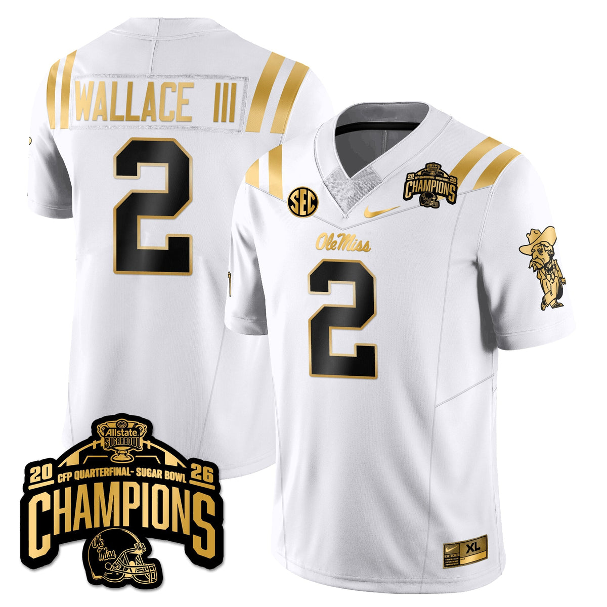 OMB Football Vapor Limited Gold Jersey - Allstate Sugar Bowl Champions