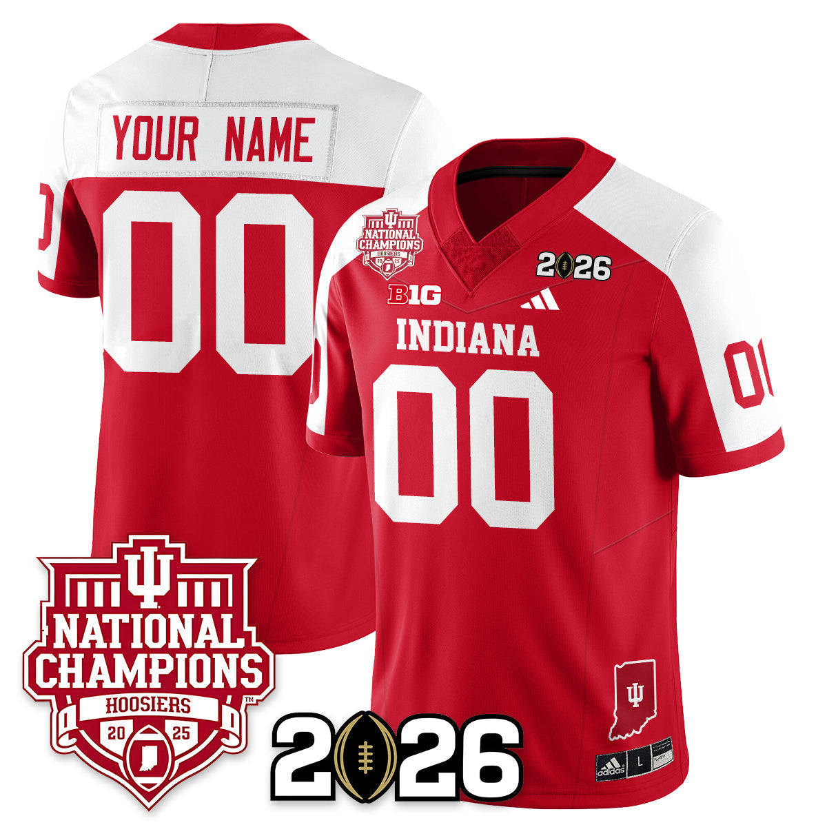 Indiana Hoosiers Vapor Limited Football Custom Jersey - 2025 National Champions