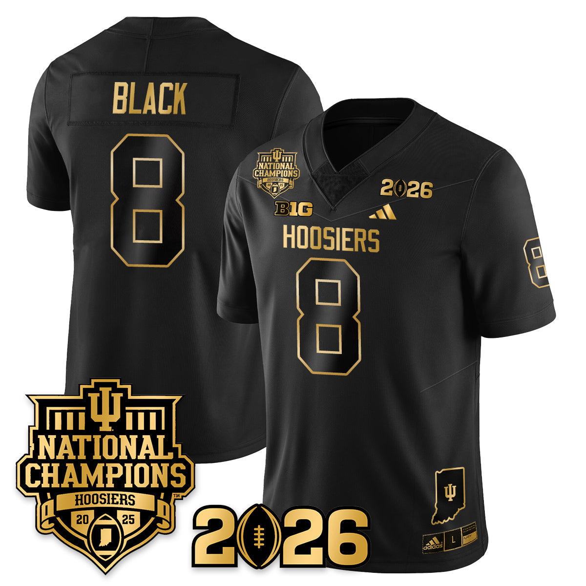 Indiana Hoosiers Vapor Limited Football Gold Jersey - 2025 National Champions