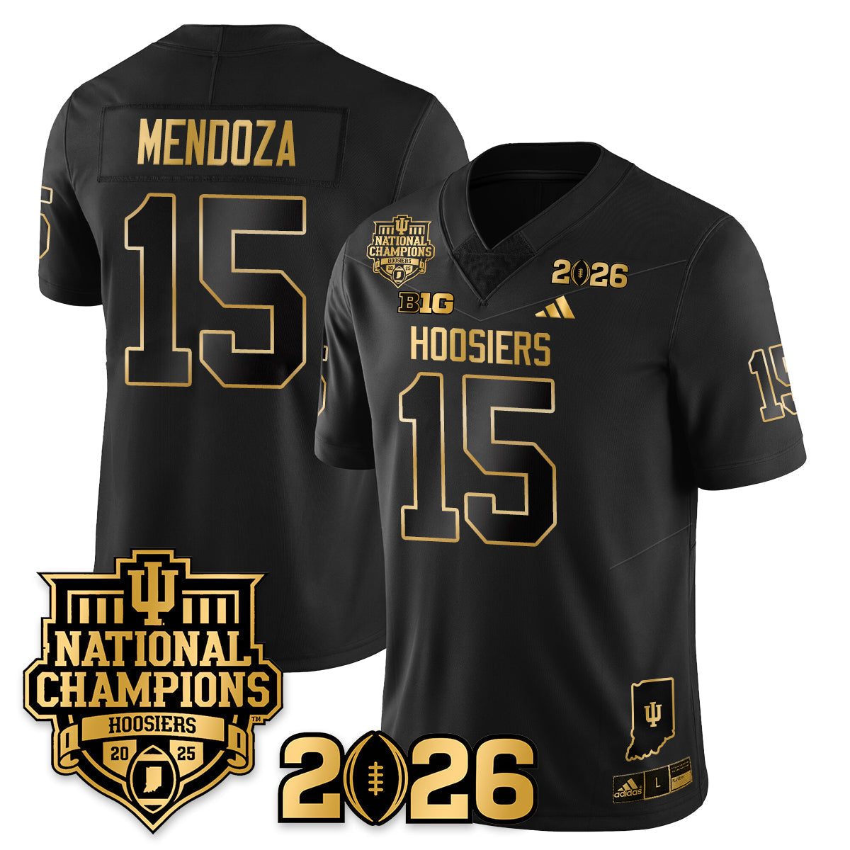 Indiana Hoosiers Vapor Limited Football Gold Jersey - 2025 National Champions
