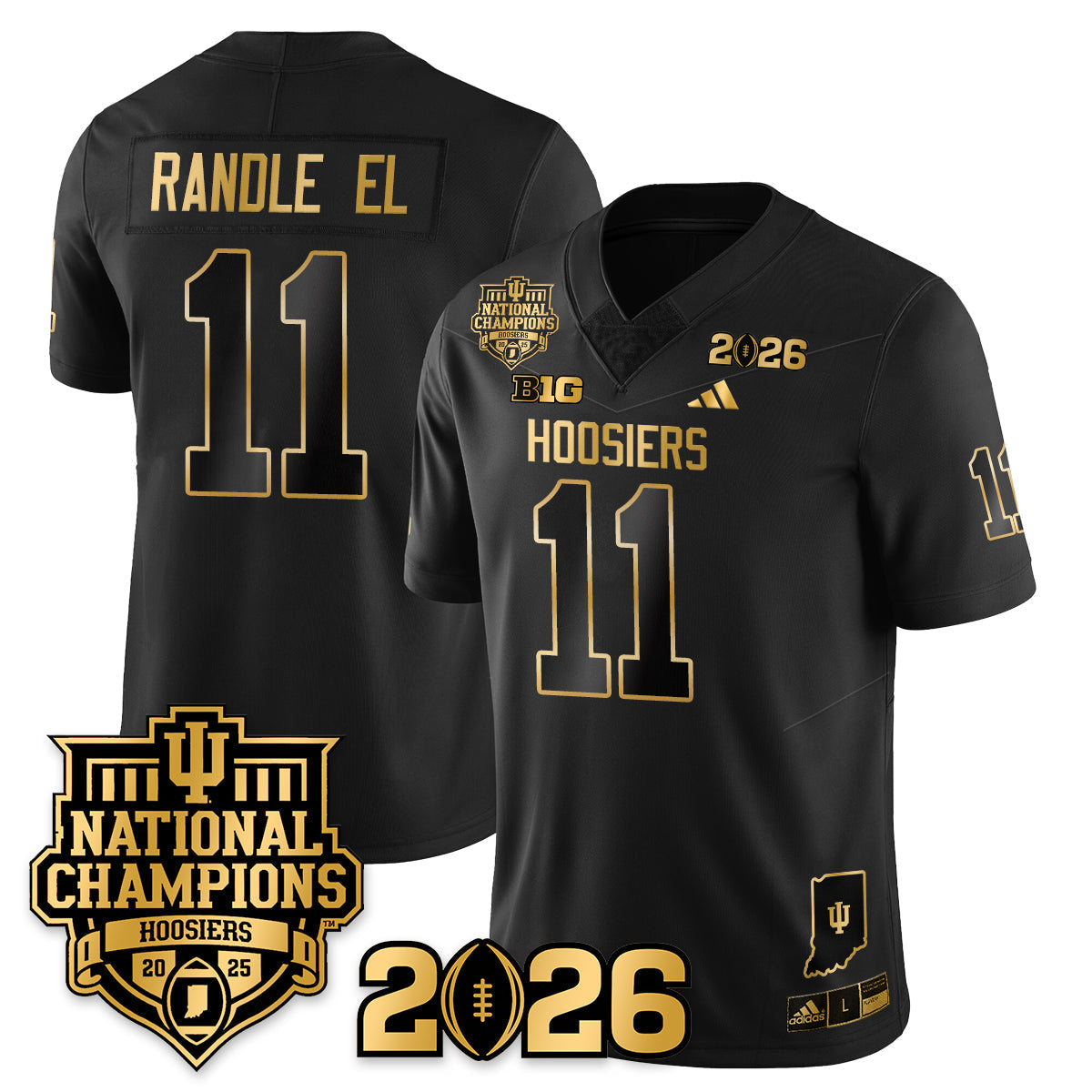 Indiana Hoosiers Vapor Limited Football Gold Jersey - 2025 National Champions