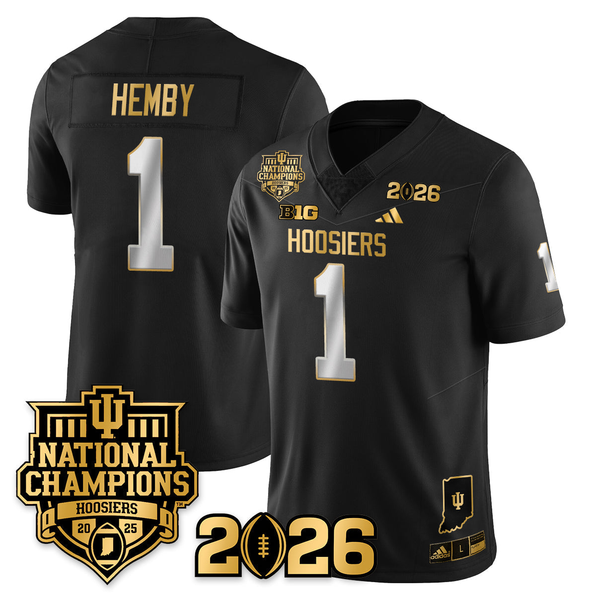 Indiana Hoosiers Vapor Limited Football Gold Jersey - 2025 National Champions