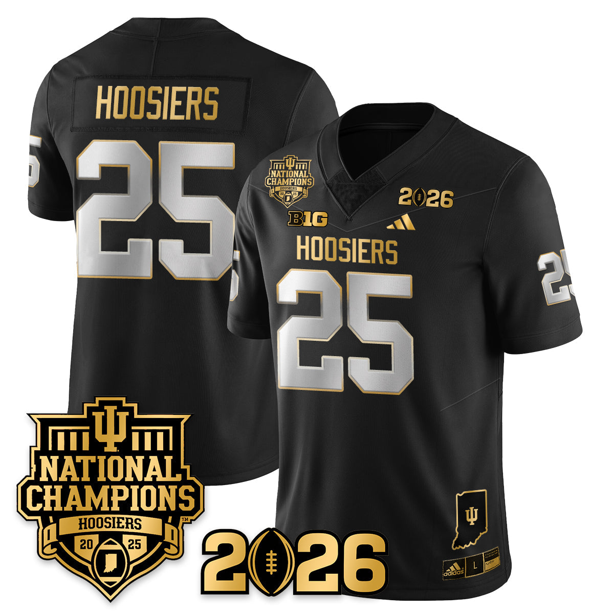 Indiana Hoosiers Vapor Limited Football Gold Jersey - 2025 National Champions