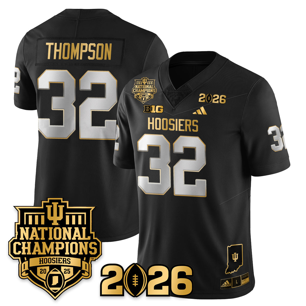 Indiana Hoosiers Vapor Limited Football Gold Jersey - 2025 National Champions