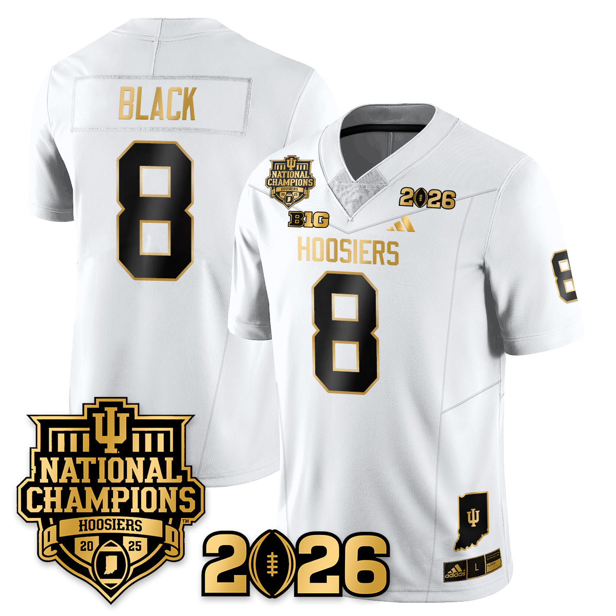 Indiana Hoosiers Vapor Limited Football Gold Jersey - 2025 National Champions