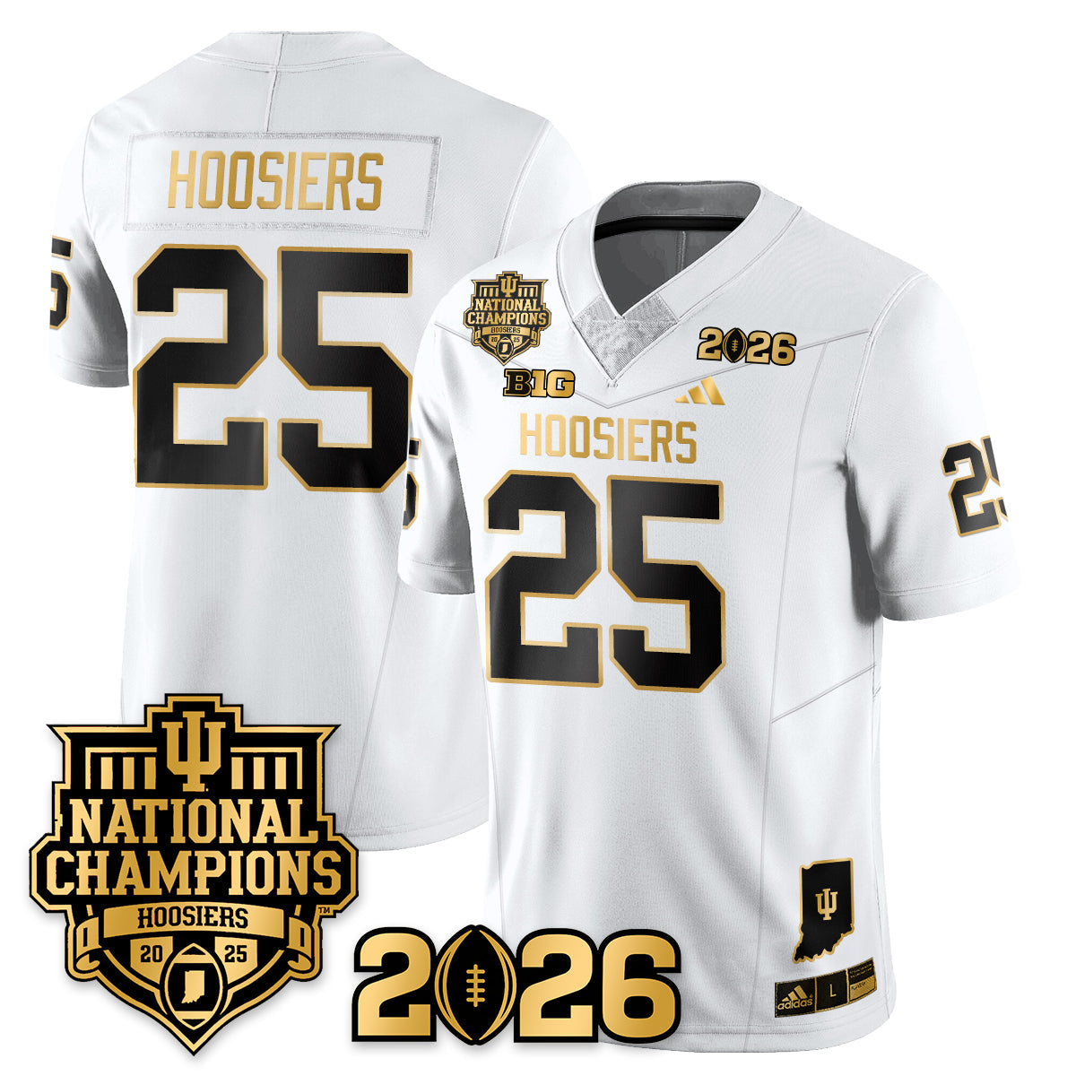 Indiana Hoosiers Vapor Limited Football Gold Jersey - 2025 National Champions