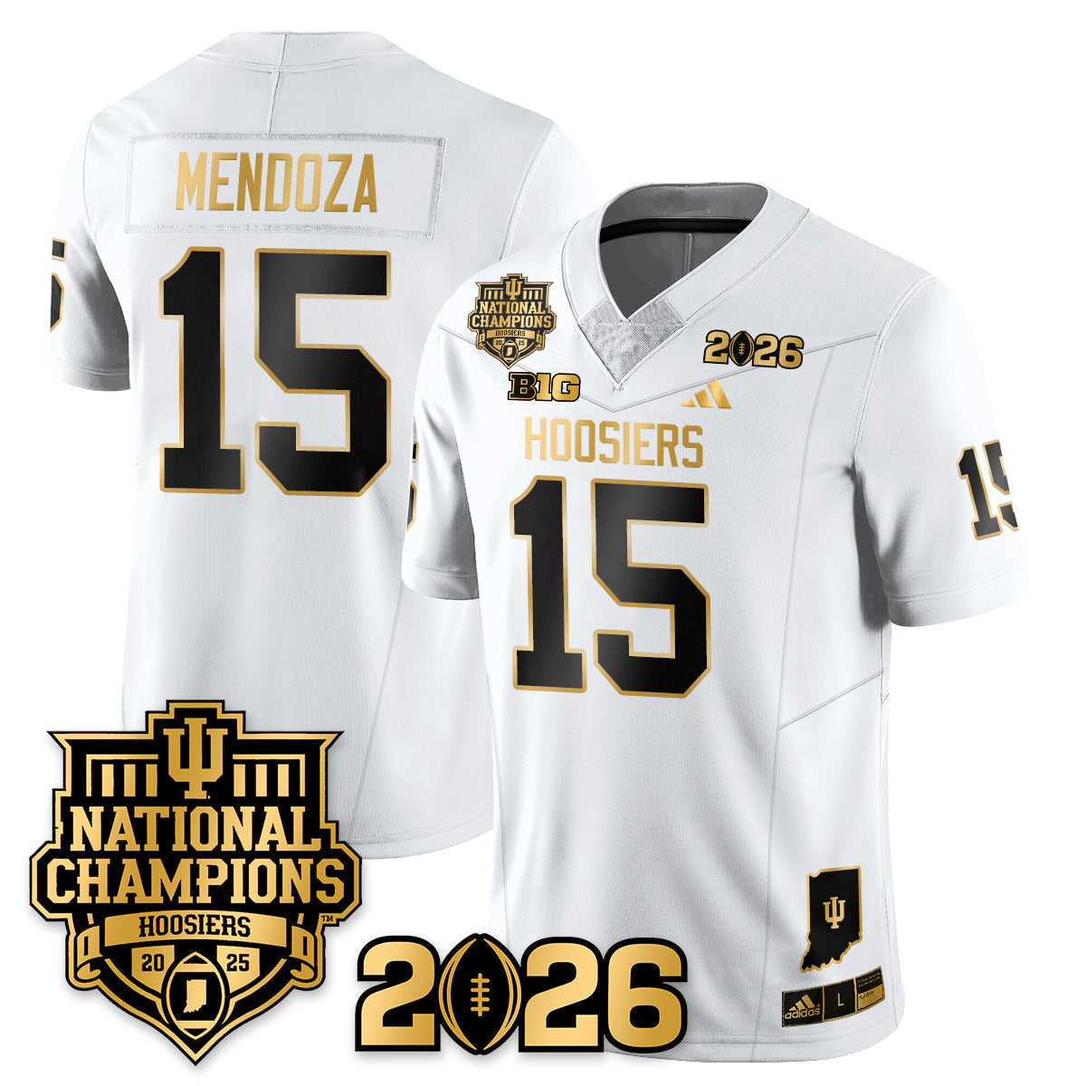 Indiana Hoosiers Vapor Limited Football Gold Jersey - 2025 National Champions
