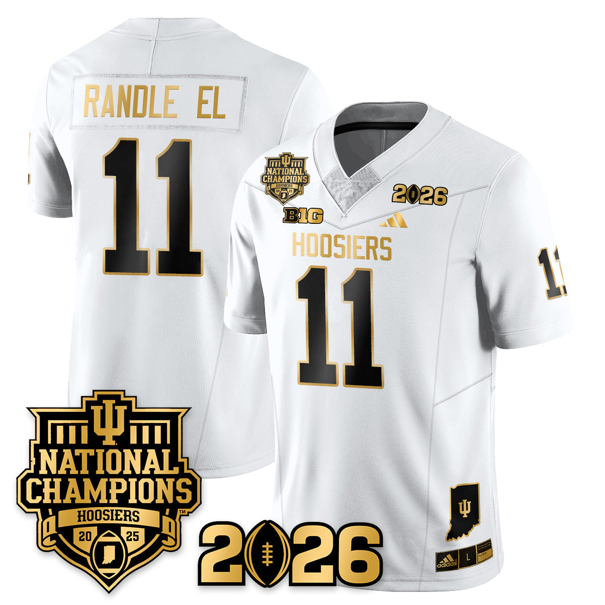 Indiana Hoosiers Vapor Limited Football Gold Jersey - 2025 National Champions