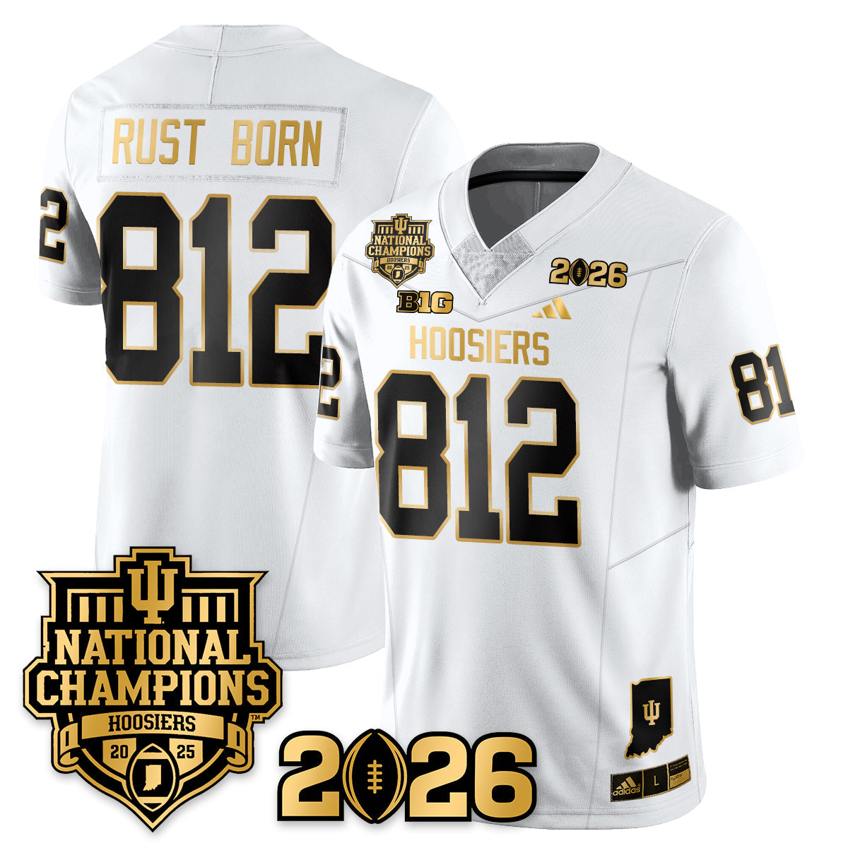 Indiana Hoosiers Vapor Limited Football Gold Jersey - 2025 National Champions