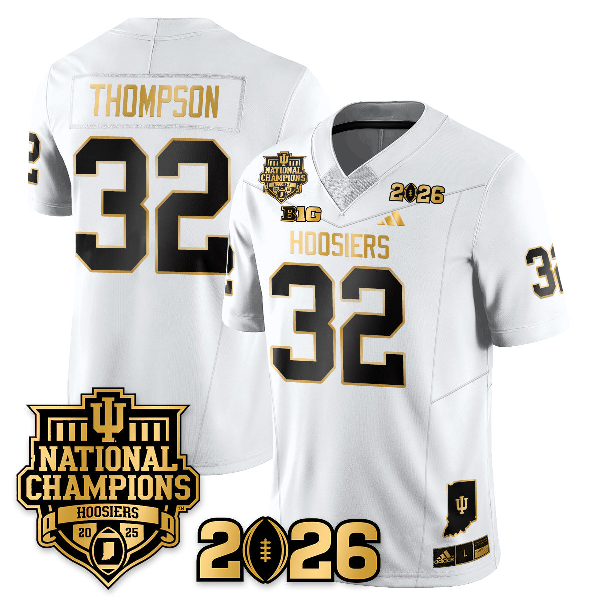 Indiana Hoosiers Vapor Limited Football Gold Jersey - 2025 National Champions