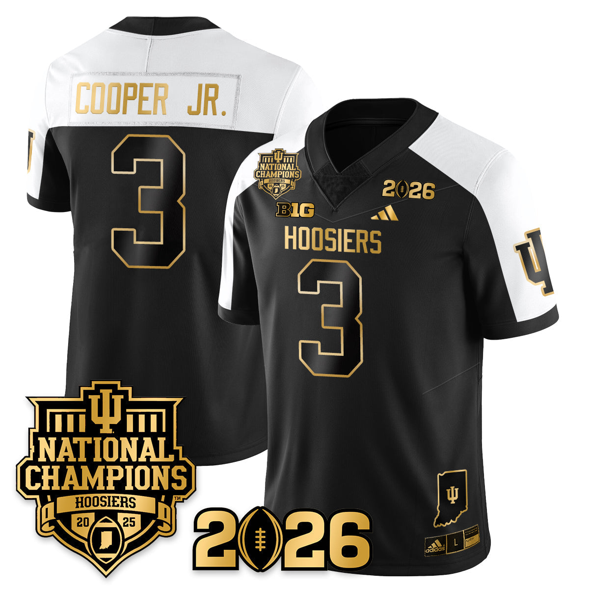 Indiana Hoosiers Vapor Limited Football Gold Jersey - 2025 National Champions