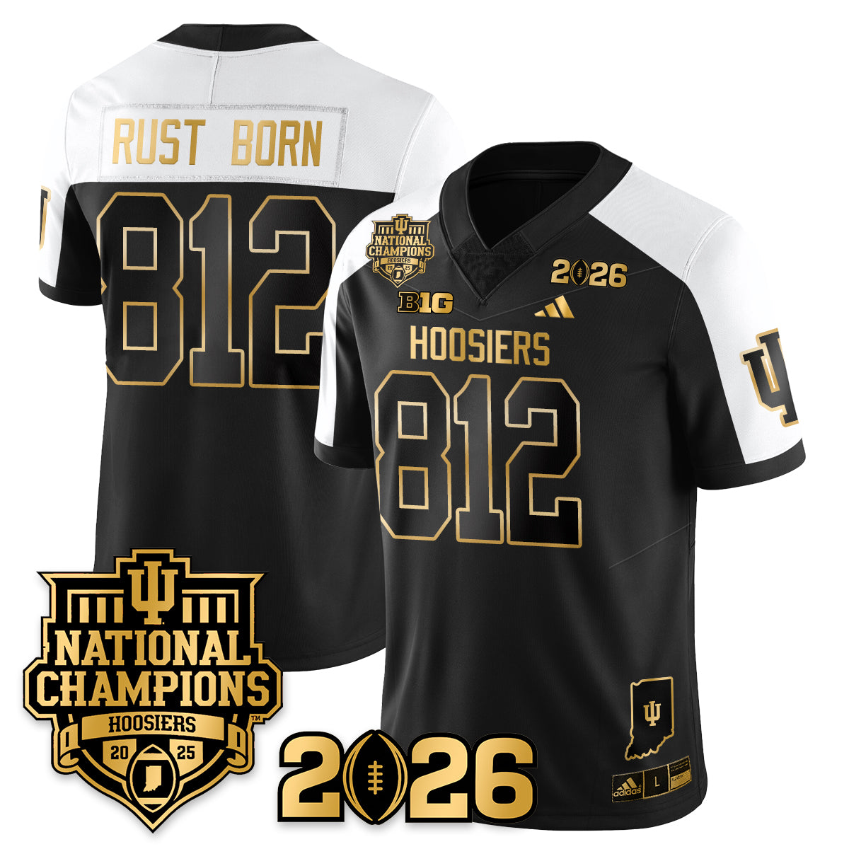 Indiana Hoosiers Vapor Limited Football Gold Jersey - 2025 National Champions