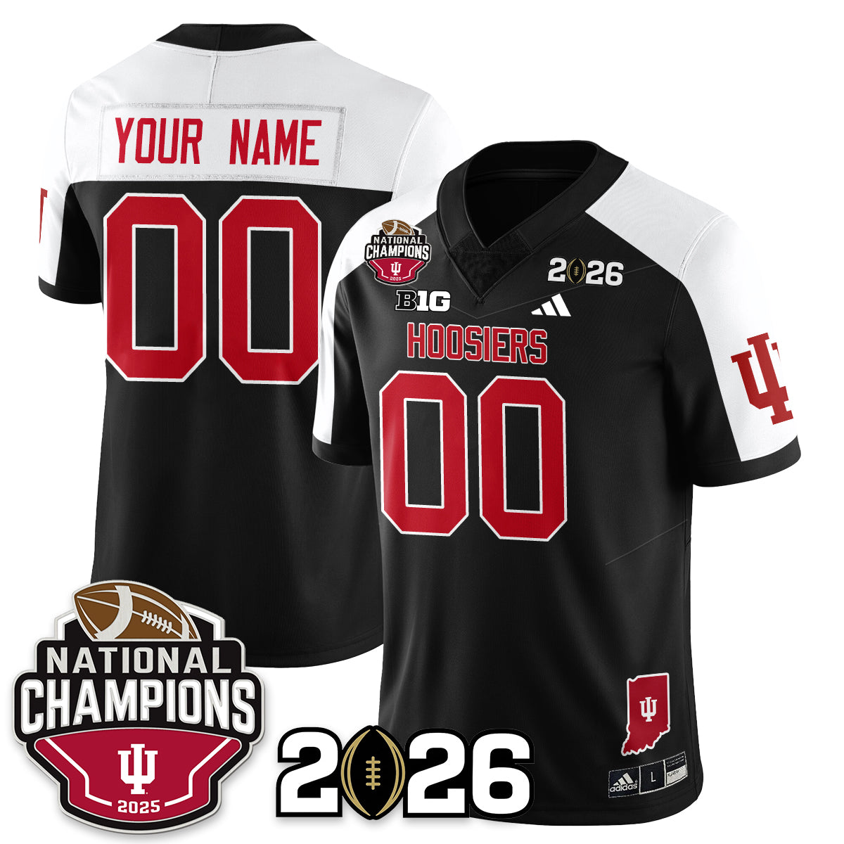 Custom Indiana Hoosiers Vapor Limited Football Jersey V3 - 2025 National Champions