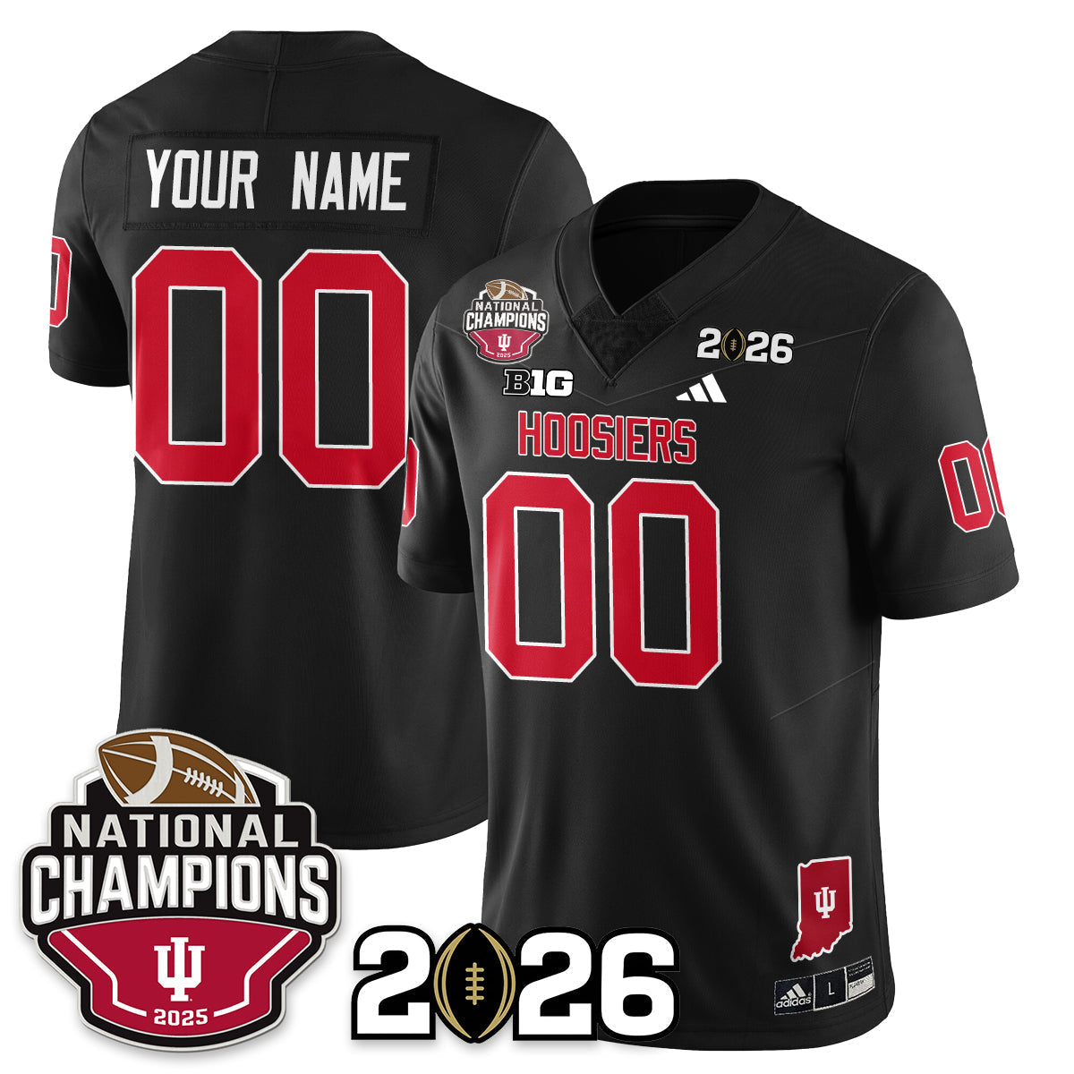 Custom Indiana Hoosiers Vapor Limited Football Jersey V3 - 2025 National Champions
