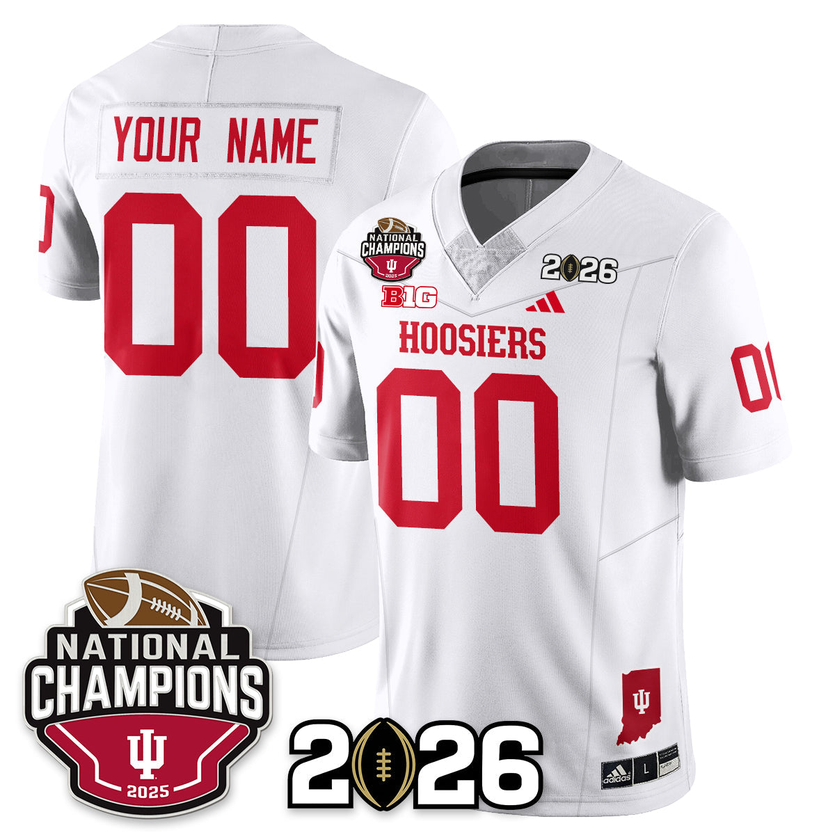 Custom Indiana Hoosiers Vapor Limited Football Jersey V3 - 2025 National Champions