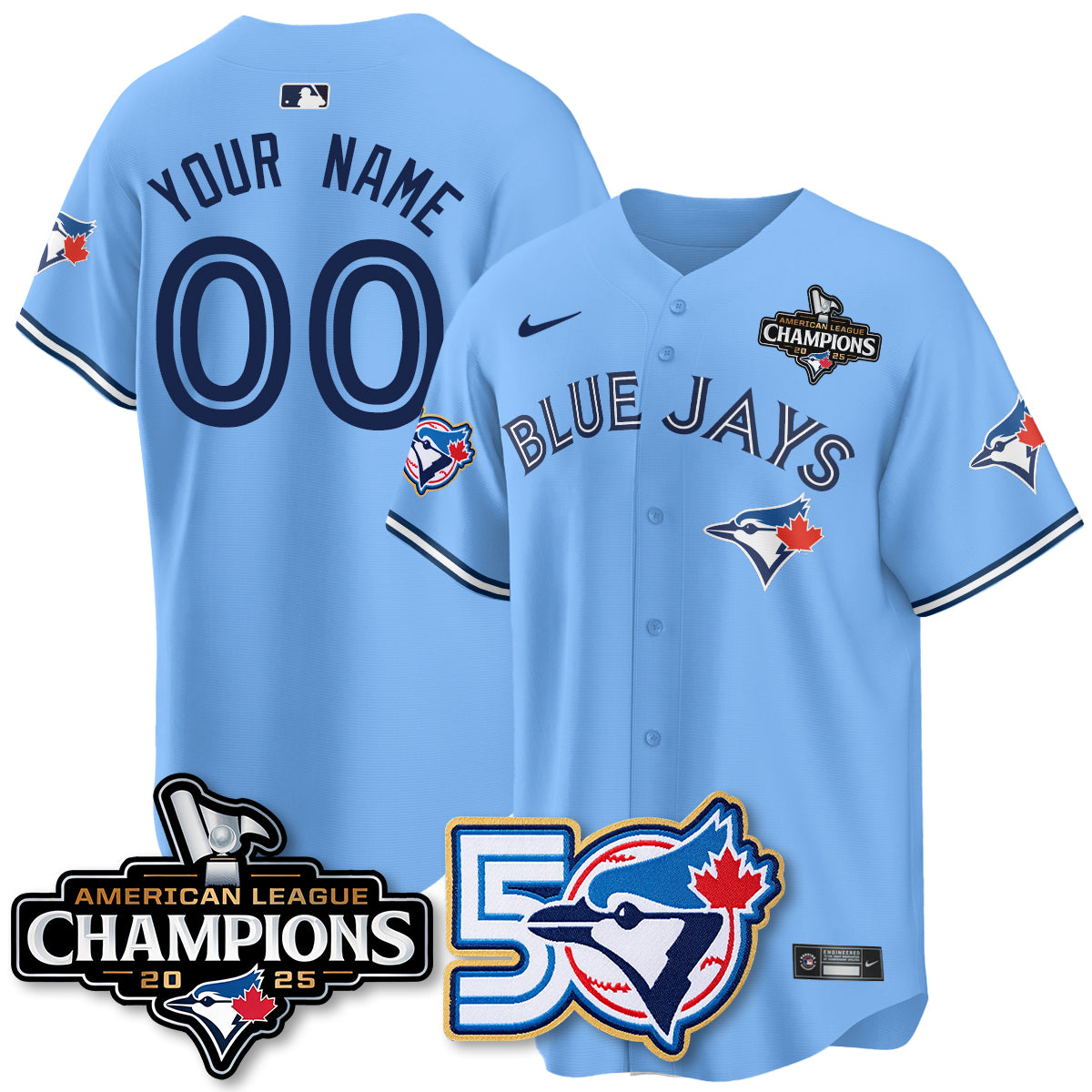 Custom TOR 2025 American League Champions Vapor Limited Jersey - 50th Season - Stitched