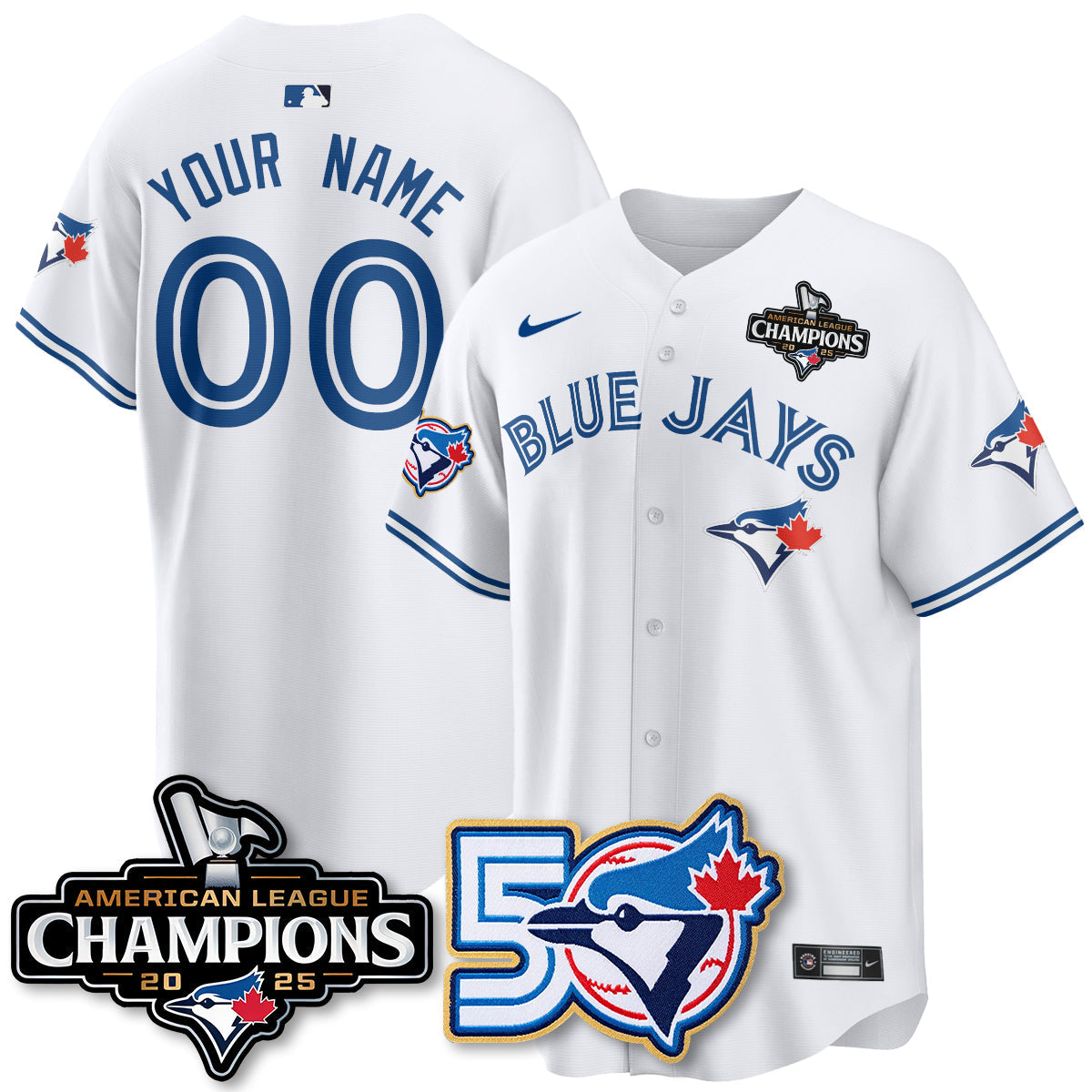 Custom TOR 2025 American League Champions Vapor Limited Jersey - 50th Season - Stitched