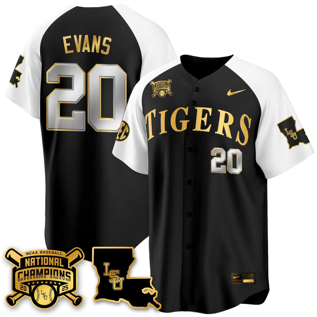 LSU 2025 College World Series Champions Limited Jersey - Stitched