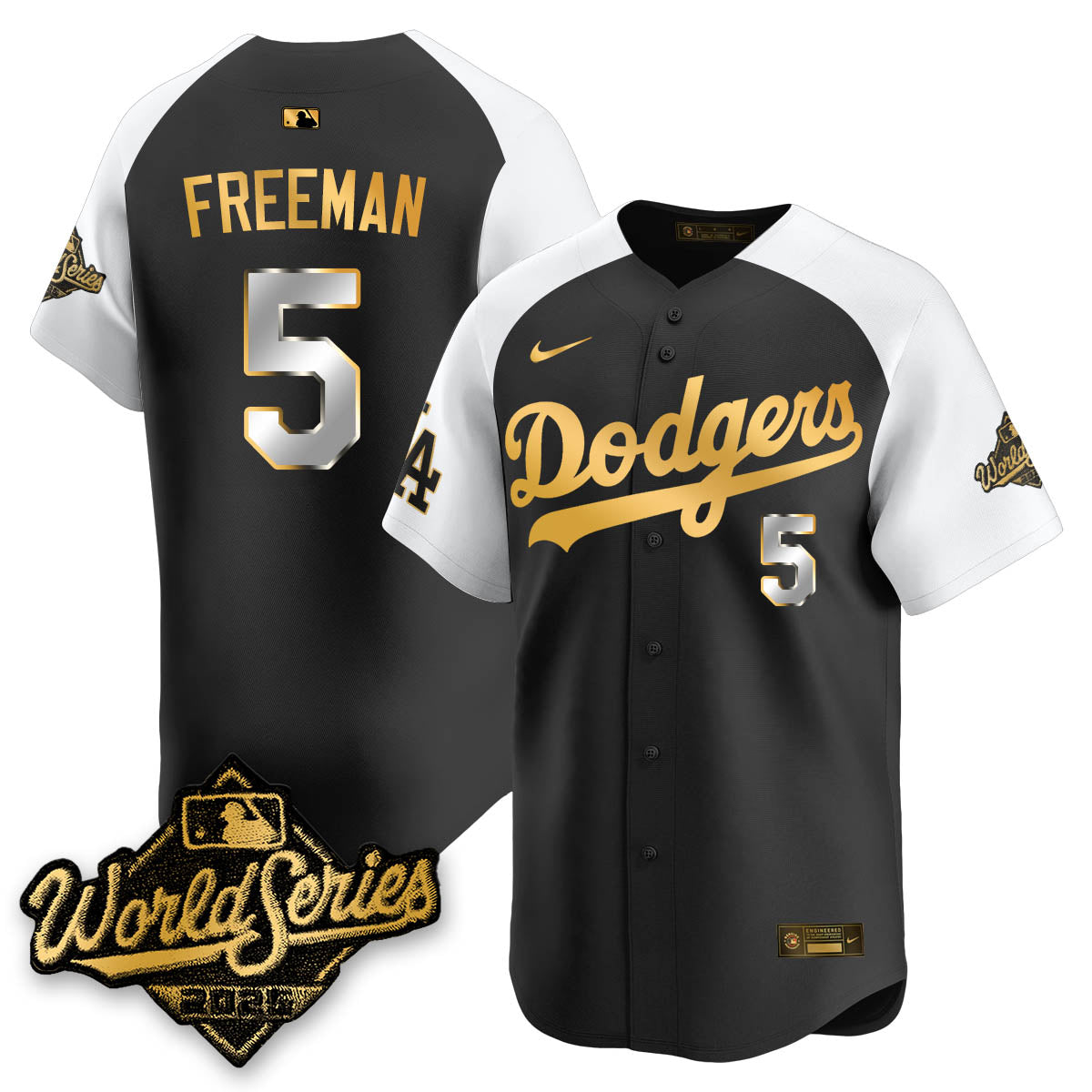 LAD 2025 World Series Gold Jersey - Stitched