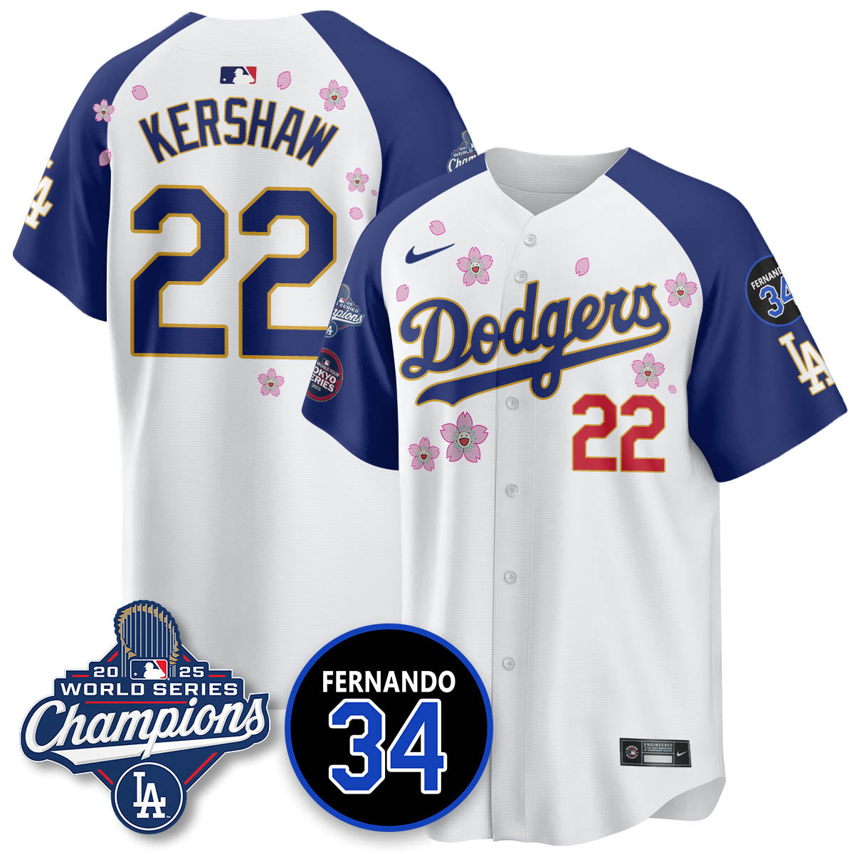 LAD Tokyo 2025 World Series Champions Jersey - Stitched