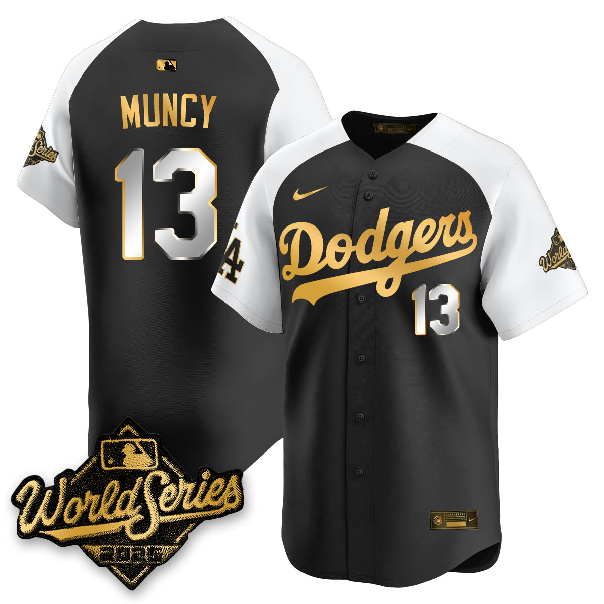 LAD 2025 World Series Gold Jersey - Stitched