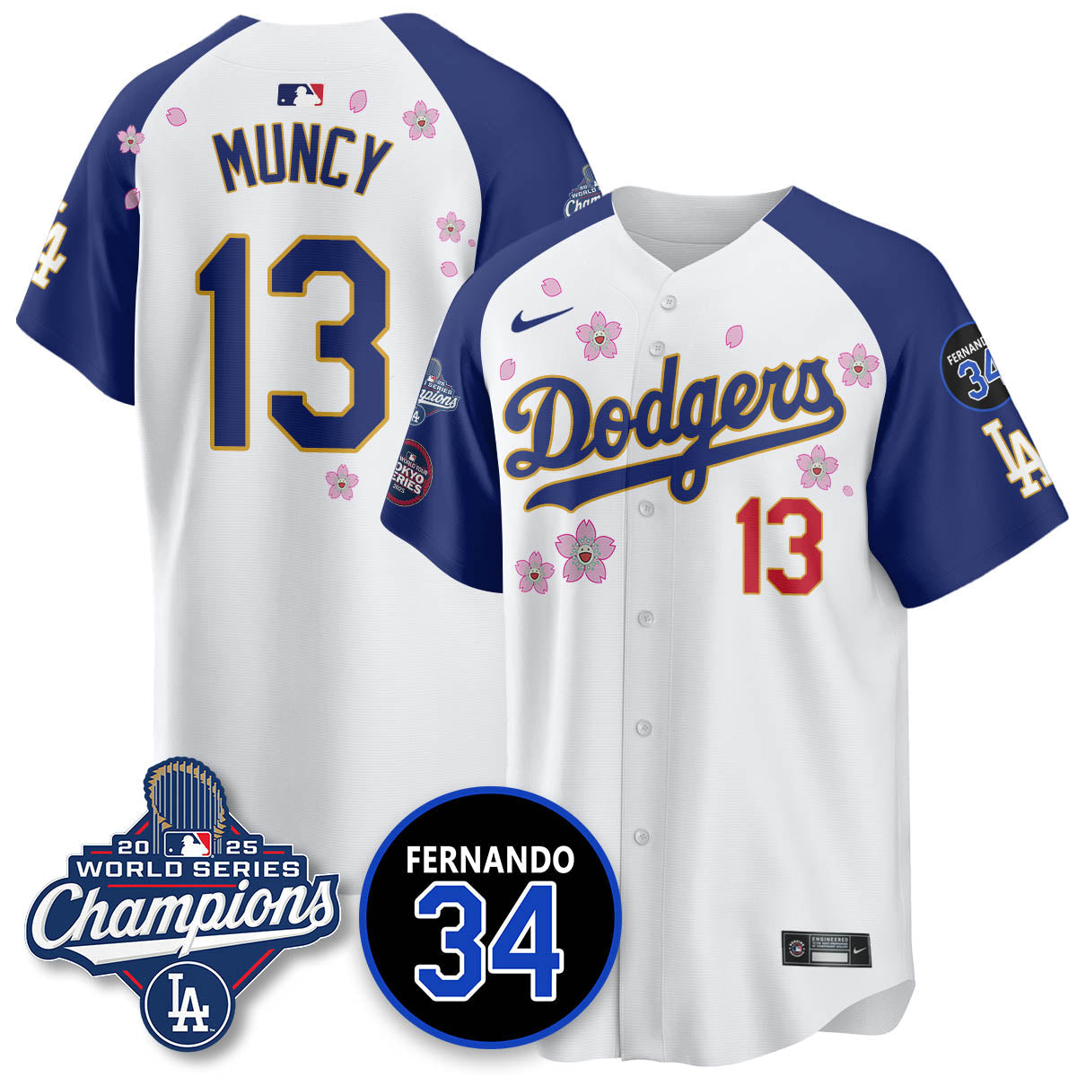 LAD Tokyo 2025 World Series Champions Jersey - Stitched