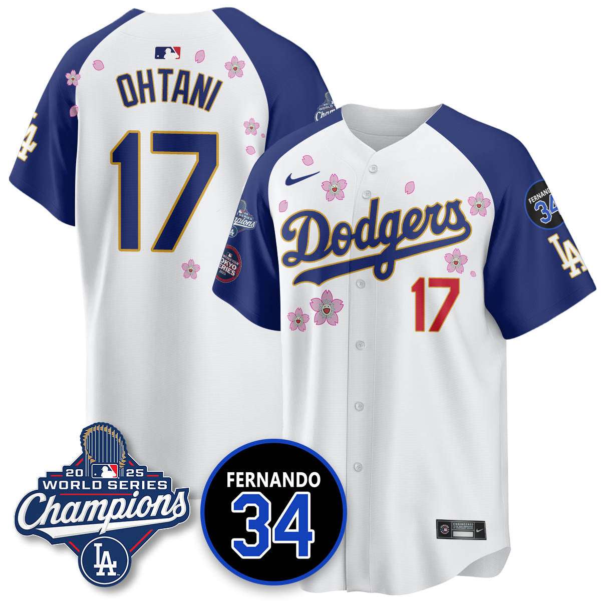 LAD Tokyo 2025 World Series Champions Jersey - Stitched